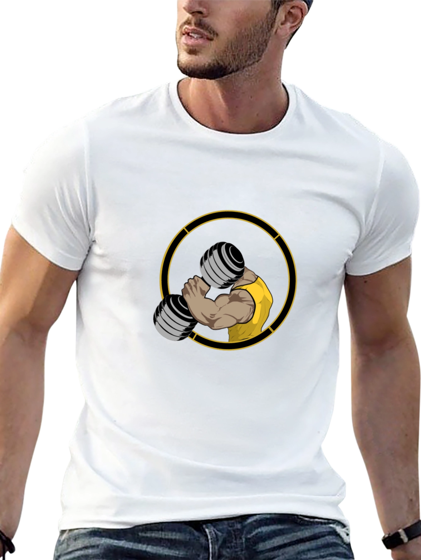 Gym Lift T-Shirt - Black Cotton Graphic Tee