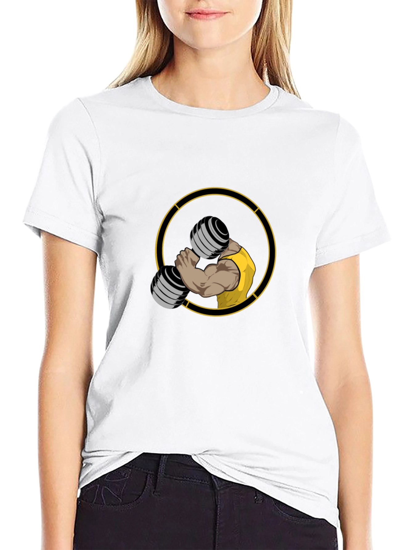 Gym Lift T-Shirt - Black Cotton Graphic Tee