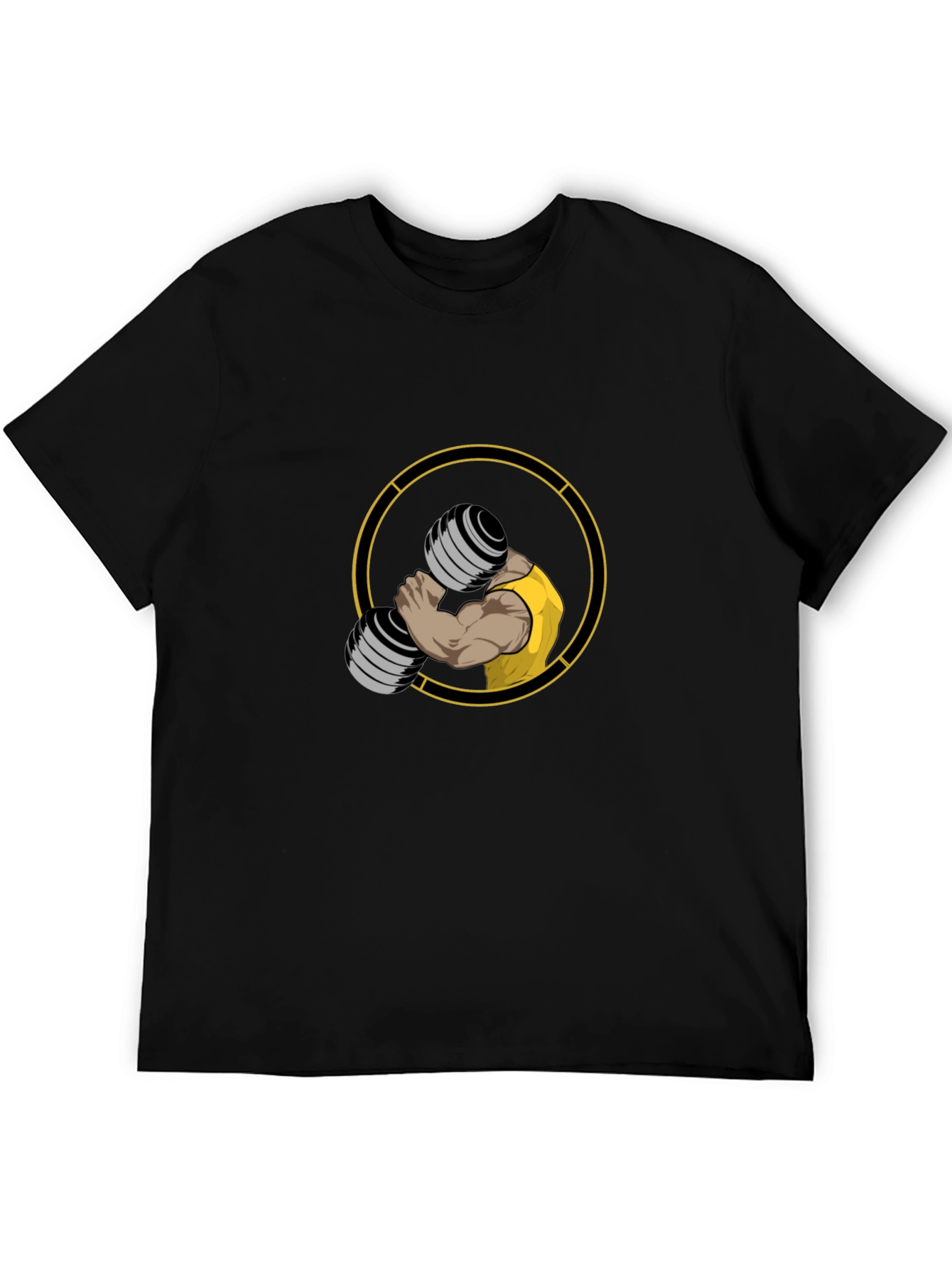 Gym Lift T-Shirt - Black Cotton Graphic Tee