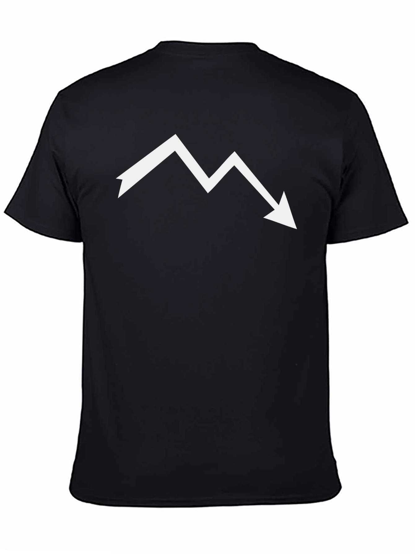 Downward Trend Graphic Tee - Black Cotton T-Shirt