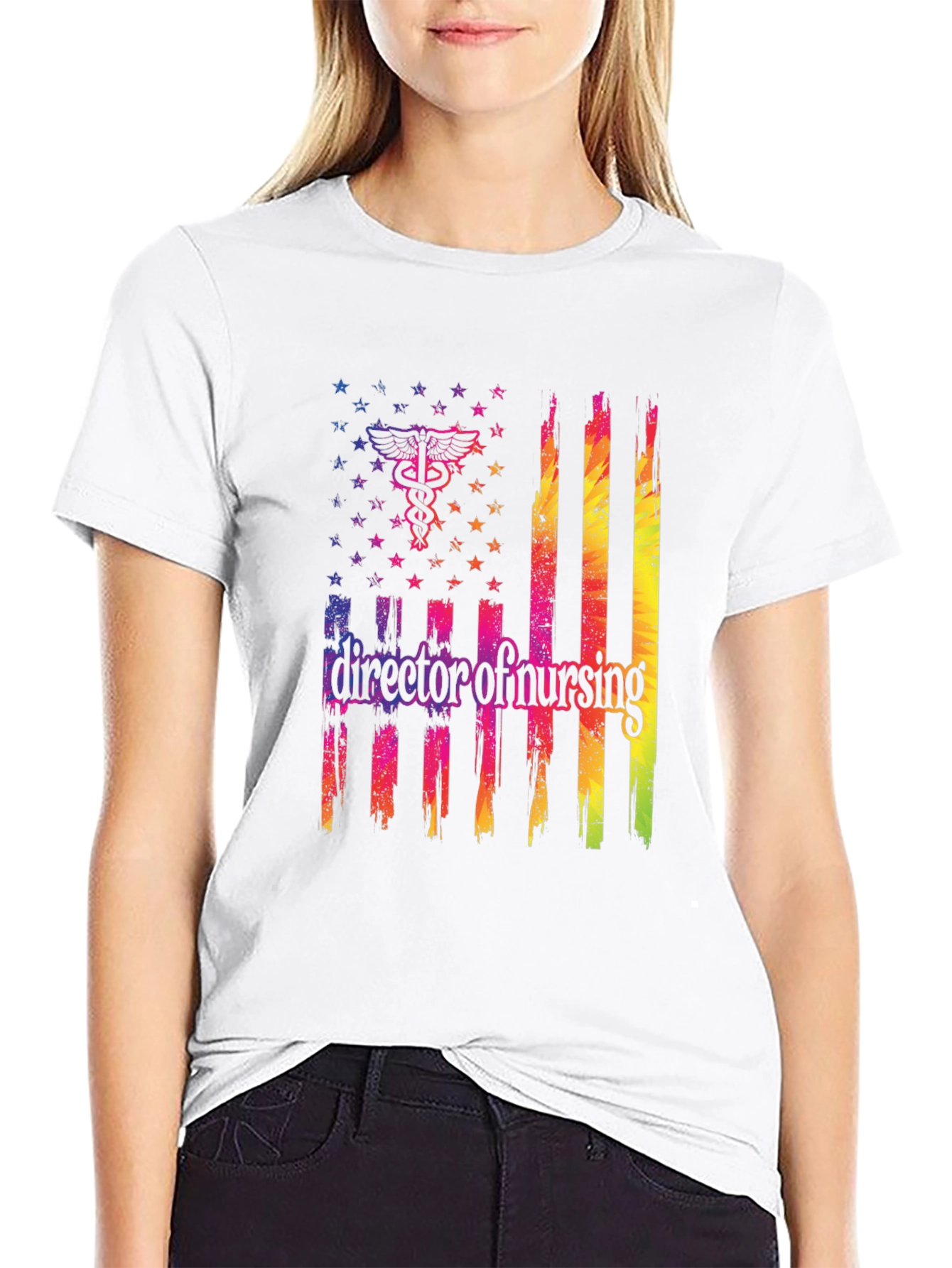 Director of Nursing American Flag Graphic Tee