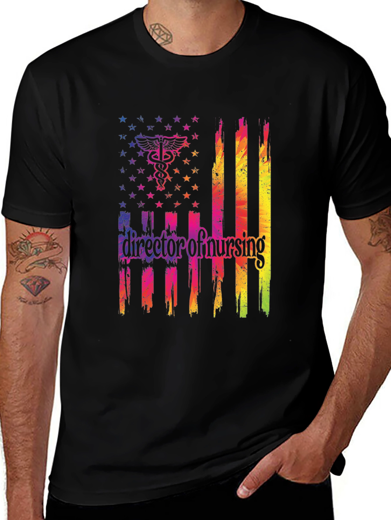 Director of Nursing American Flag Graphic Tee