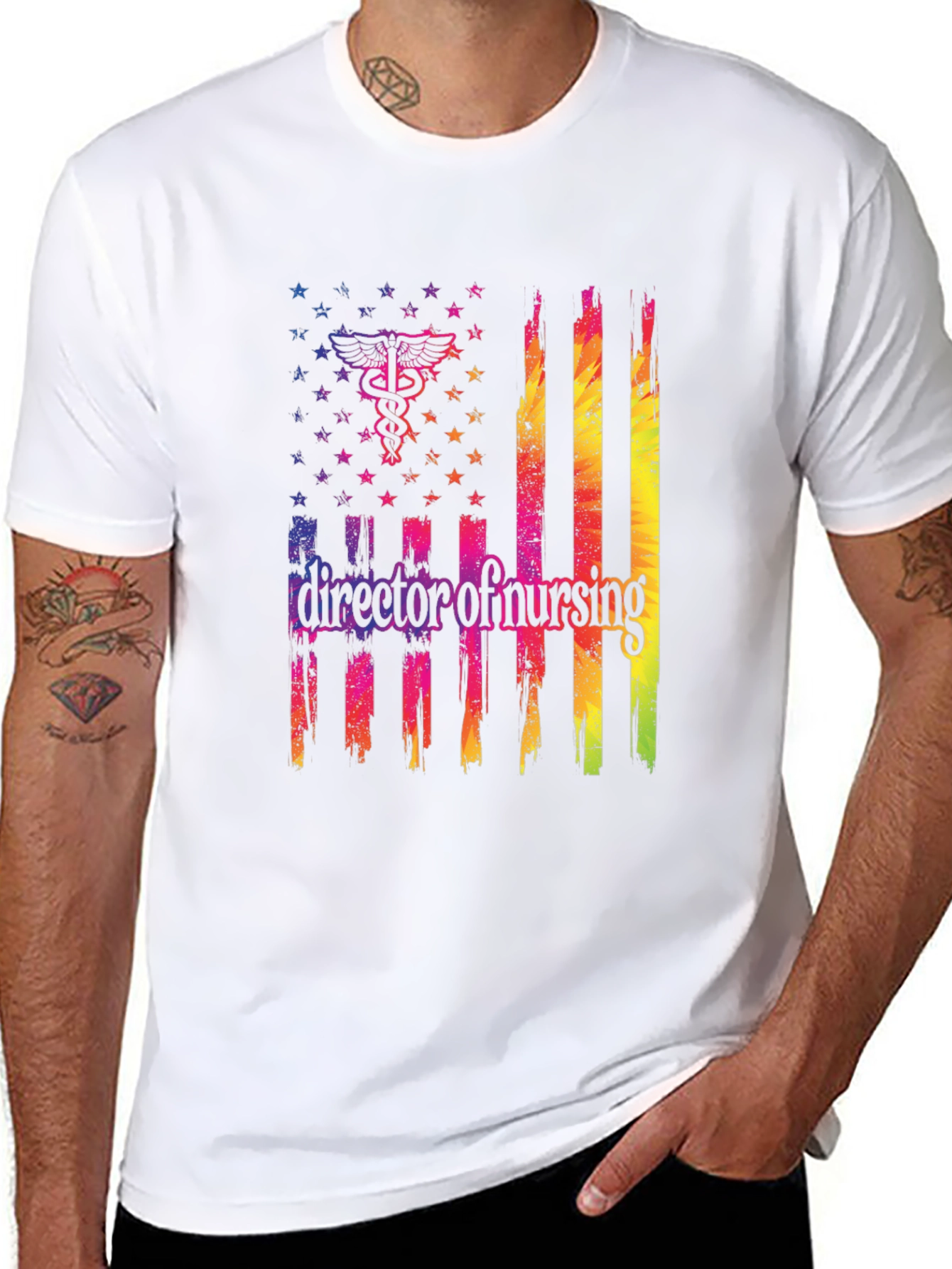 Director of Nursing American Flag Graphic Tee