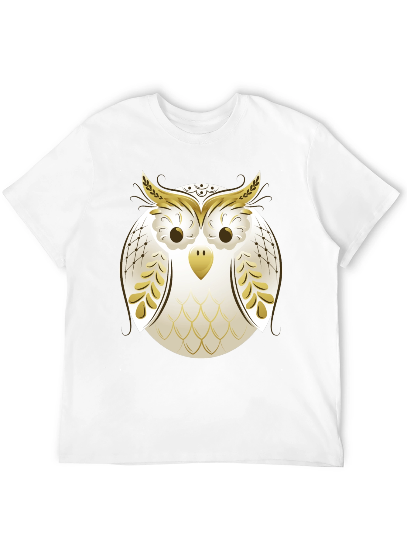 Stylish Owl Graphic Black T-Shirt