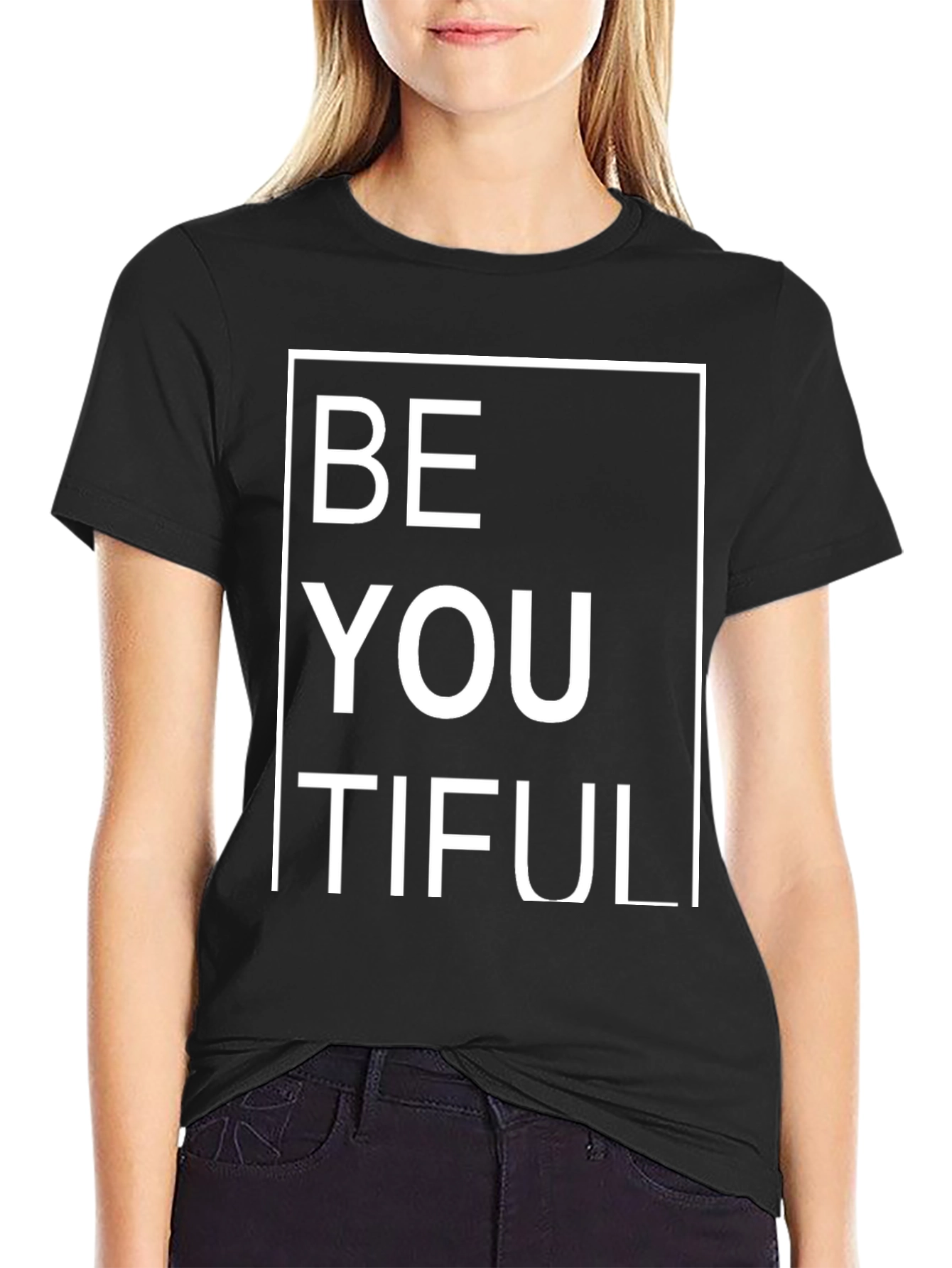 BeYOUtiful Black Graphic T-Shirt