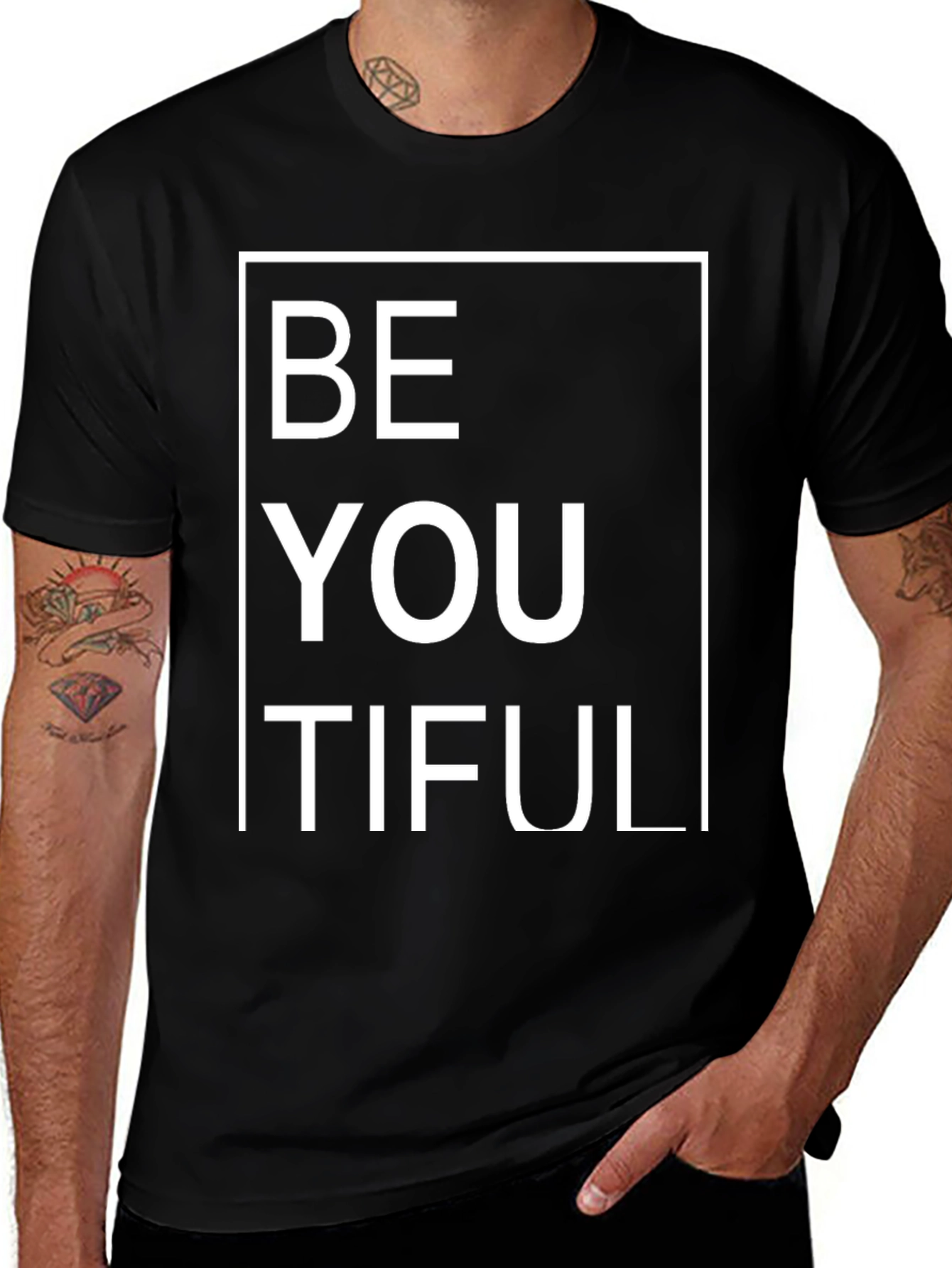 BeYOUtiful Black Graphic T-Shirt