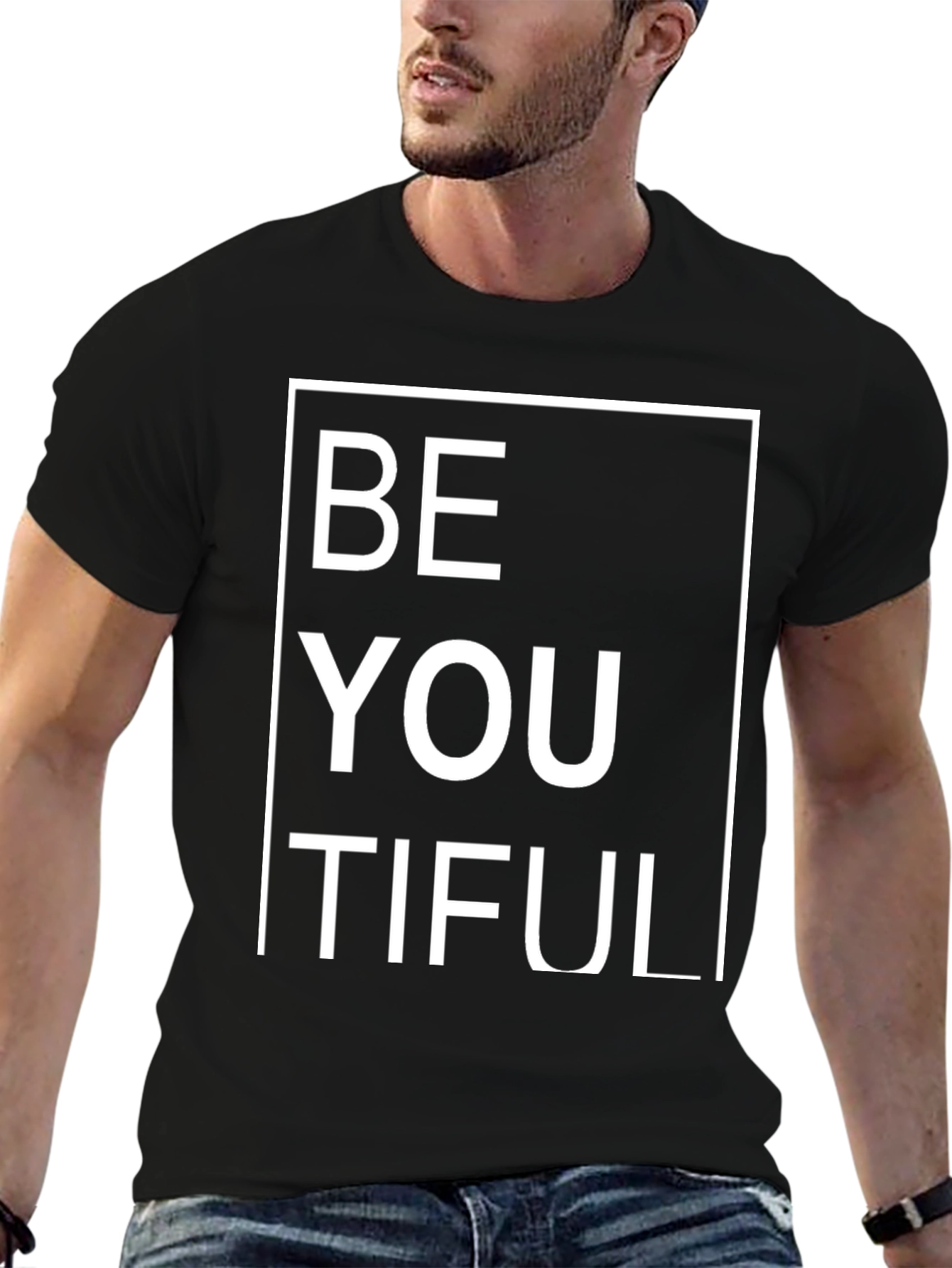 BeYOUtiful Black Graphic T-Shirt