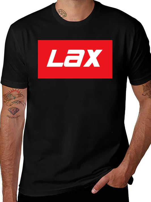 LAX Logo Graphic Tee - Black Short Sleeve T-Shirt