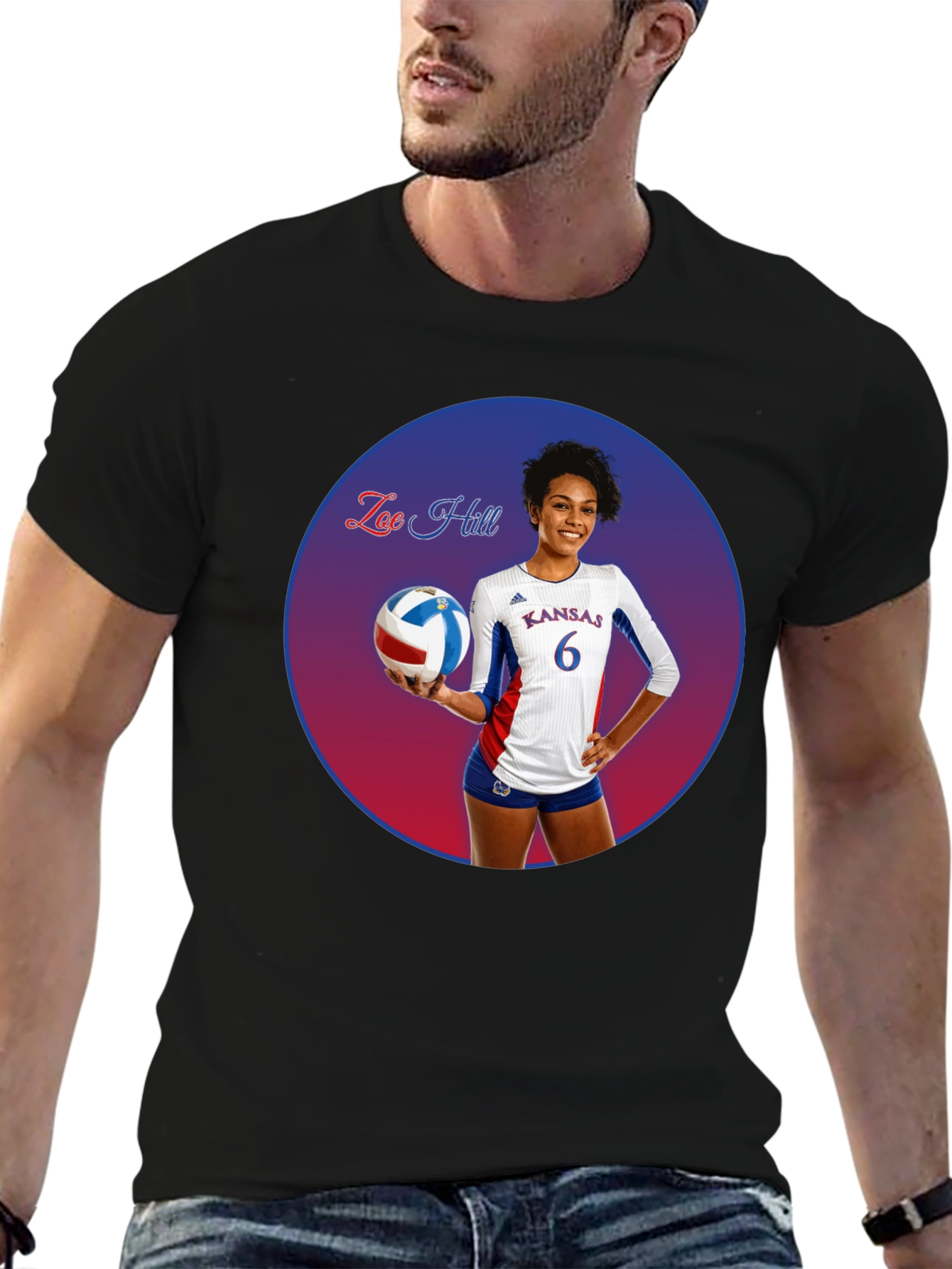 Zoe Hill Kansas Volleyball T-Shirt