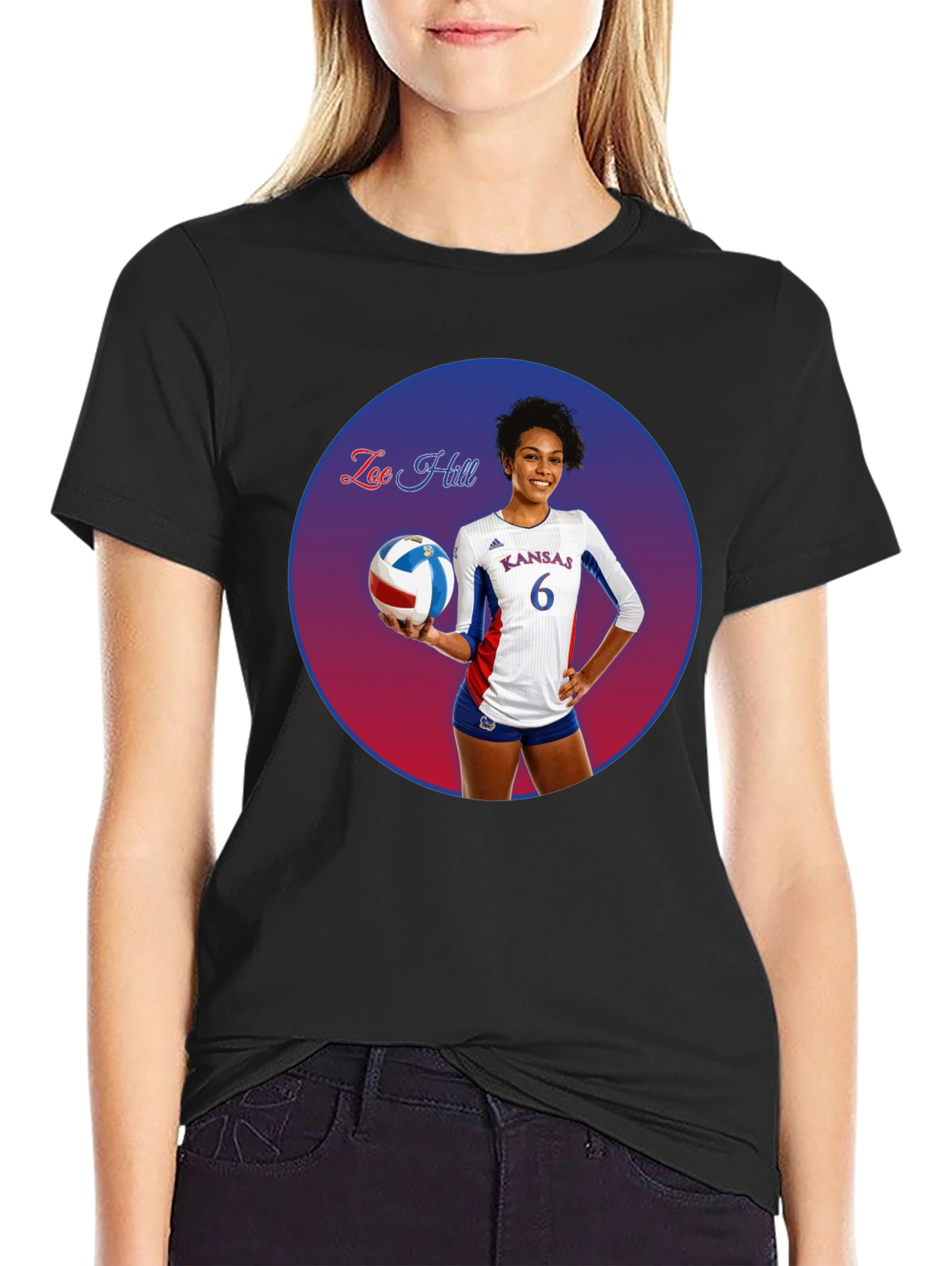 Zoe Hill Kansas Volleyball T-Shirt