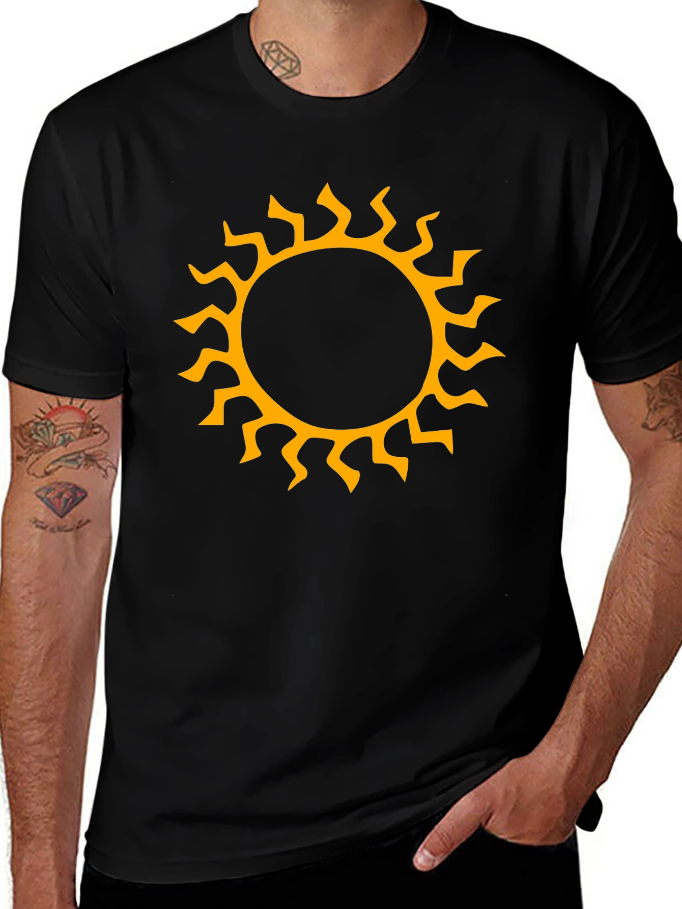 Sun Graphic Black T-Shirt