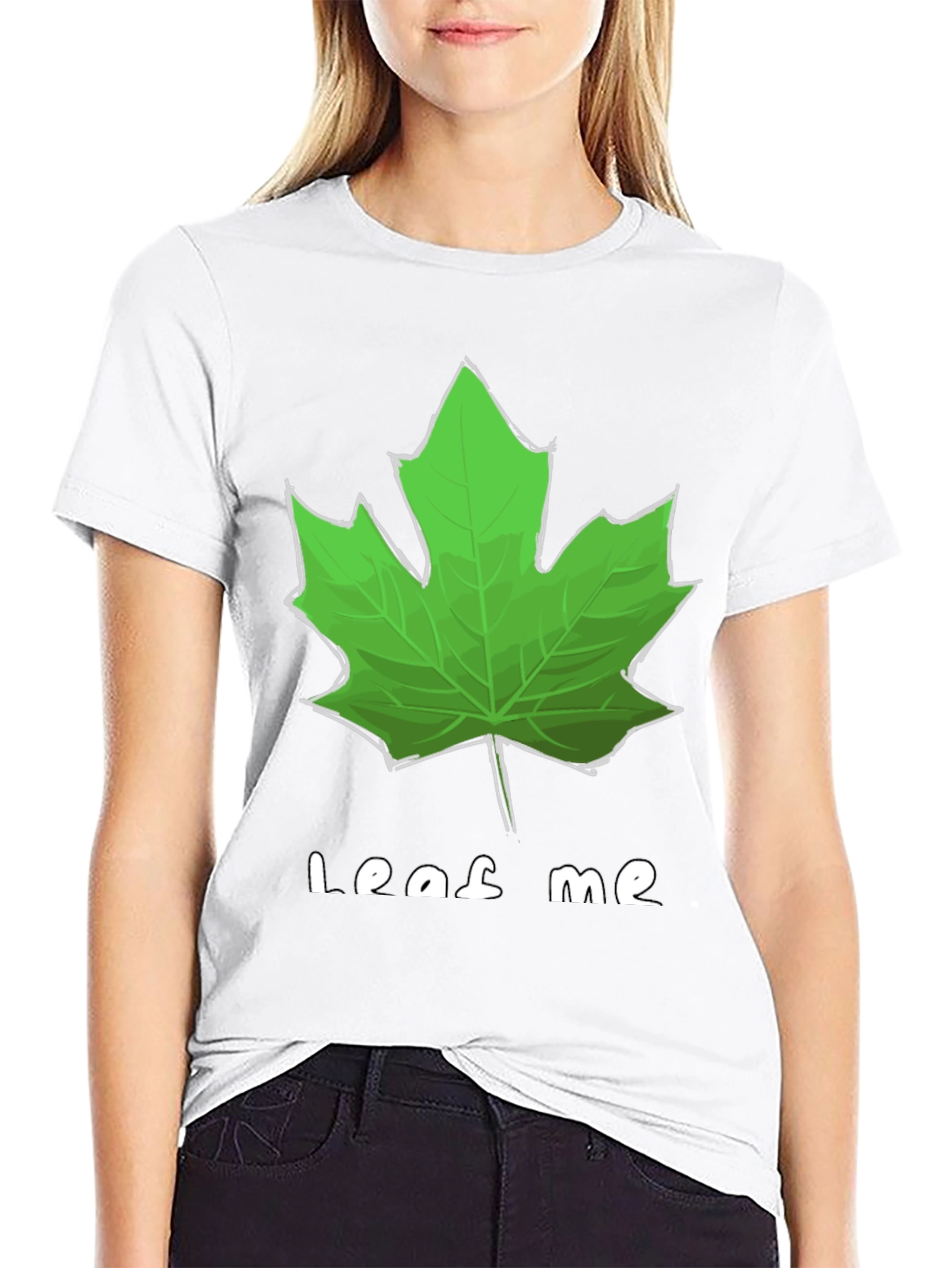 Leaf Me Alone Graphic T-Shirt - Black Cotton Tee