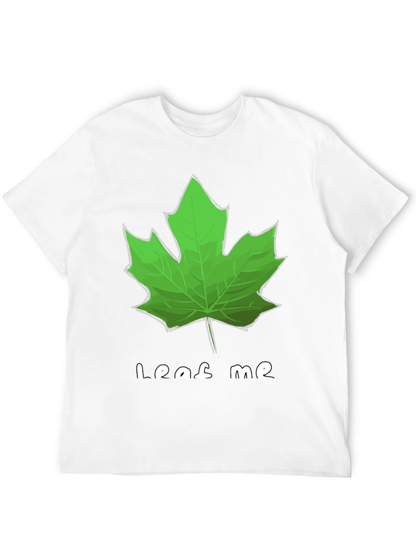 Leaf Me Alone Graphic T-Shirt - Black Cotton Tee