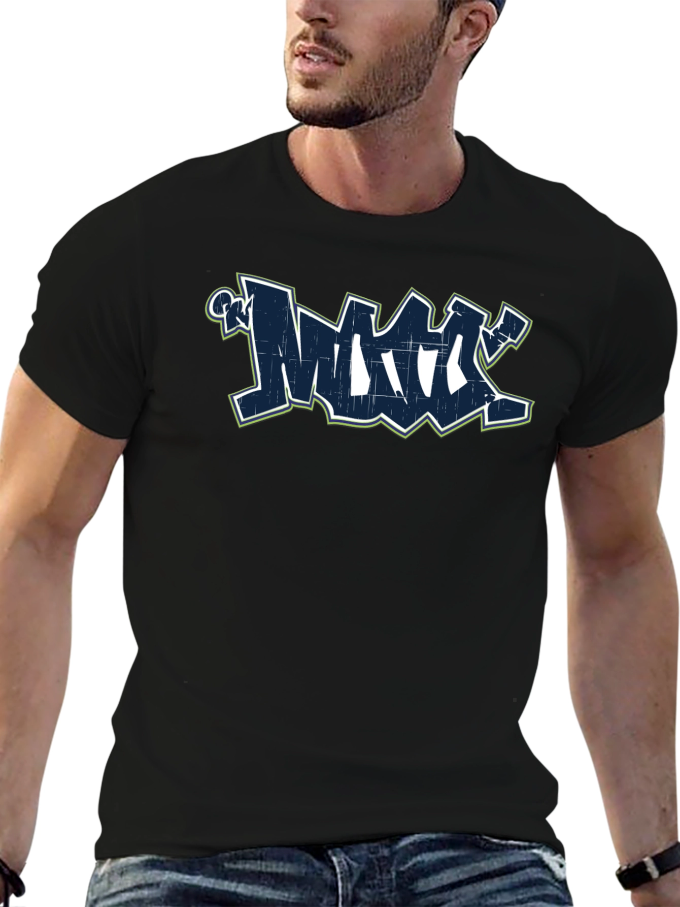 Graffiti Graphic Black T-Shirt