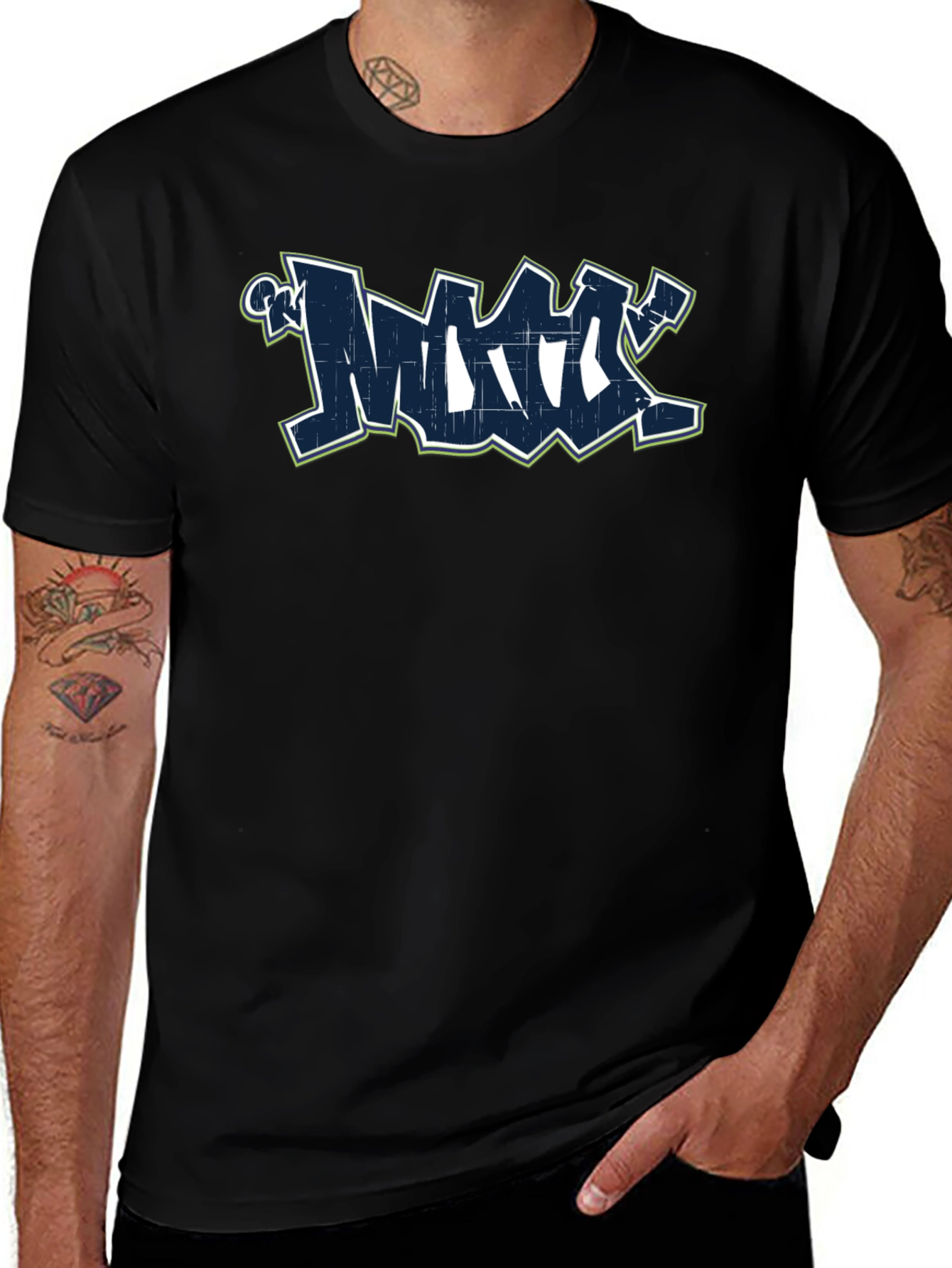 Graffiti Graphic Black T-Shirt