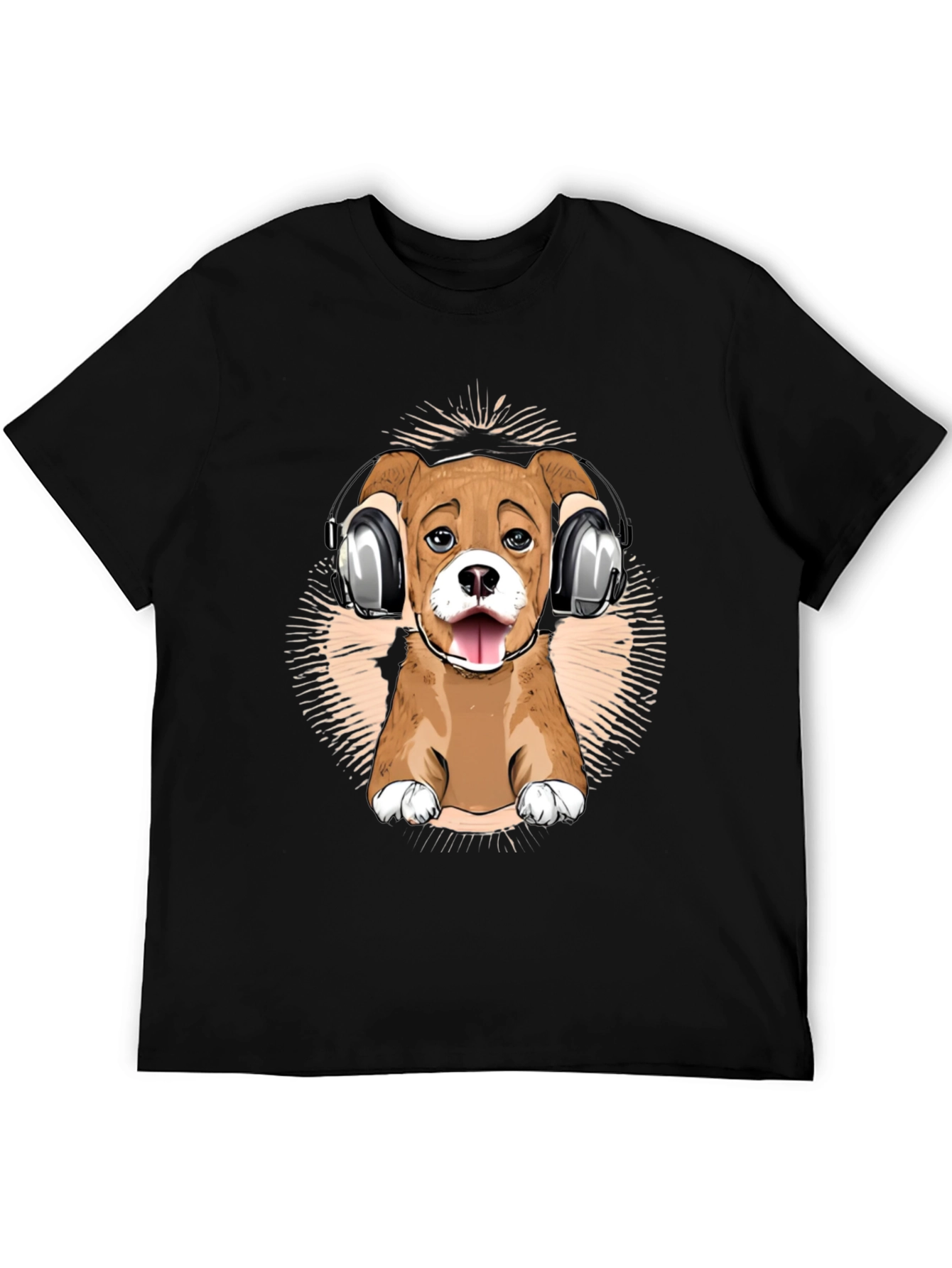 Dog with Headphones Graphic Tee