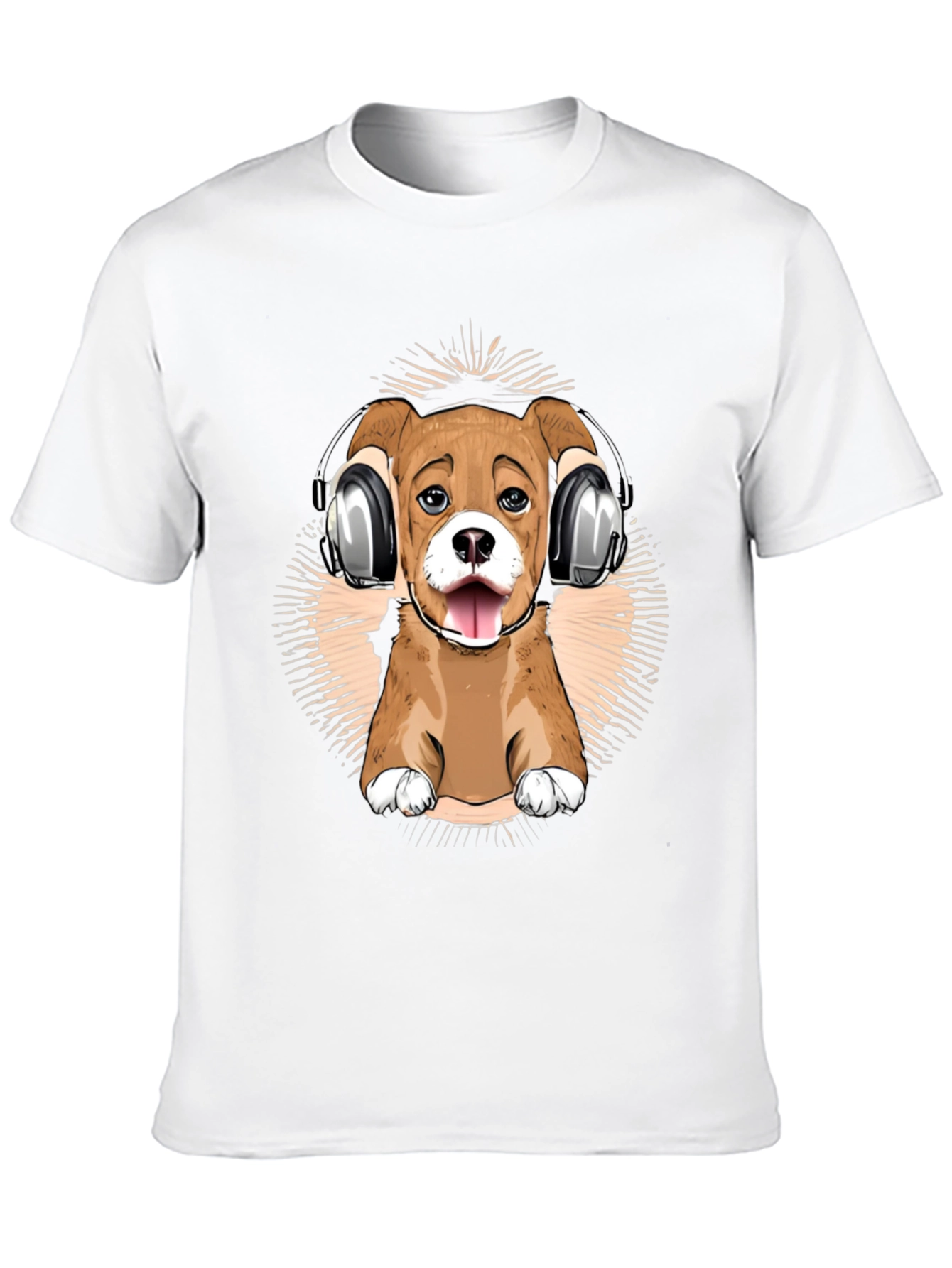 Dog with Headphones Graphic Tee