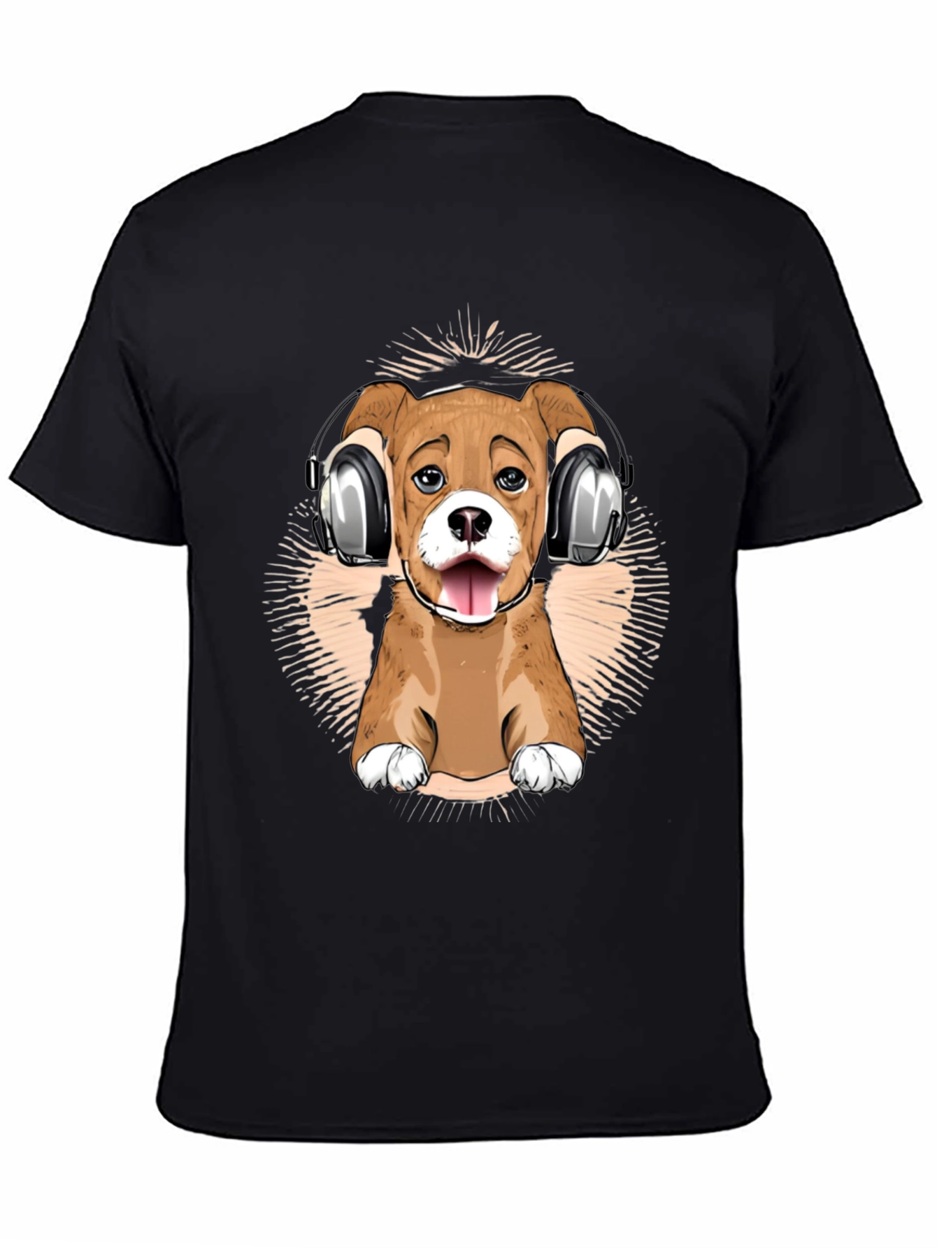 Dog with Headphones Graphic Tee