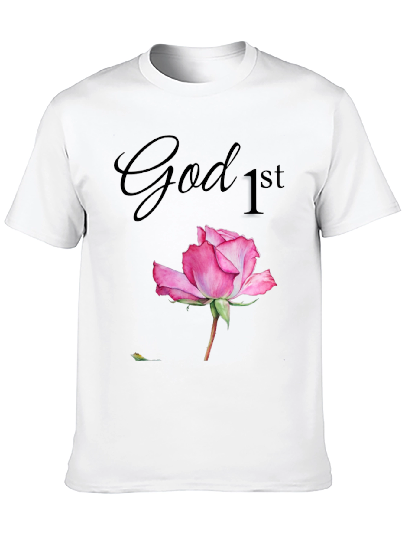 God First Rose Graphic T-Shirt