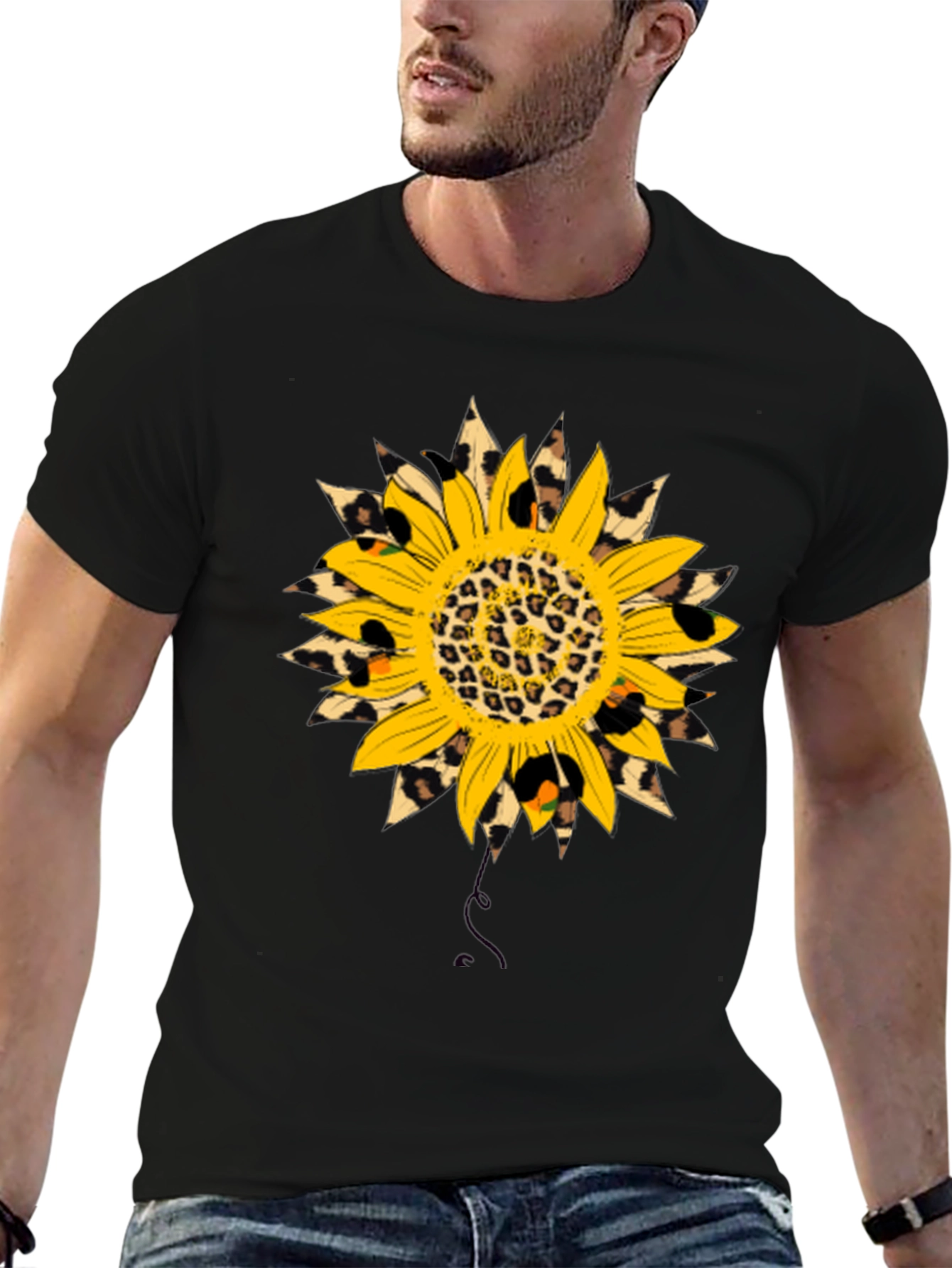 Sunflower Leopard Print Graphic Tee