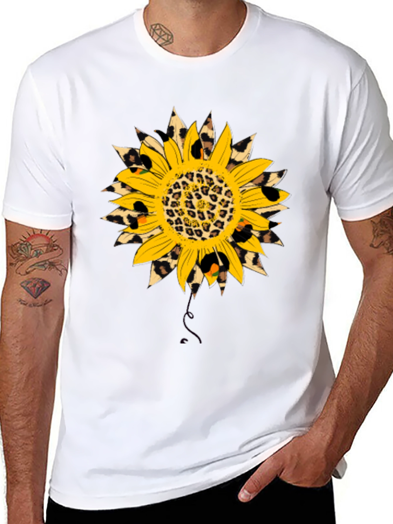 Sunflower Leopard Print Graphic Tee