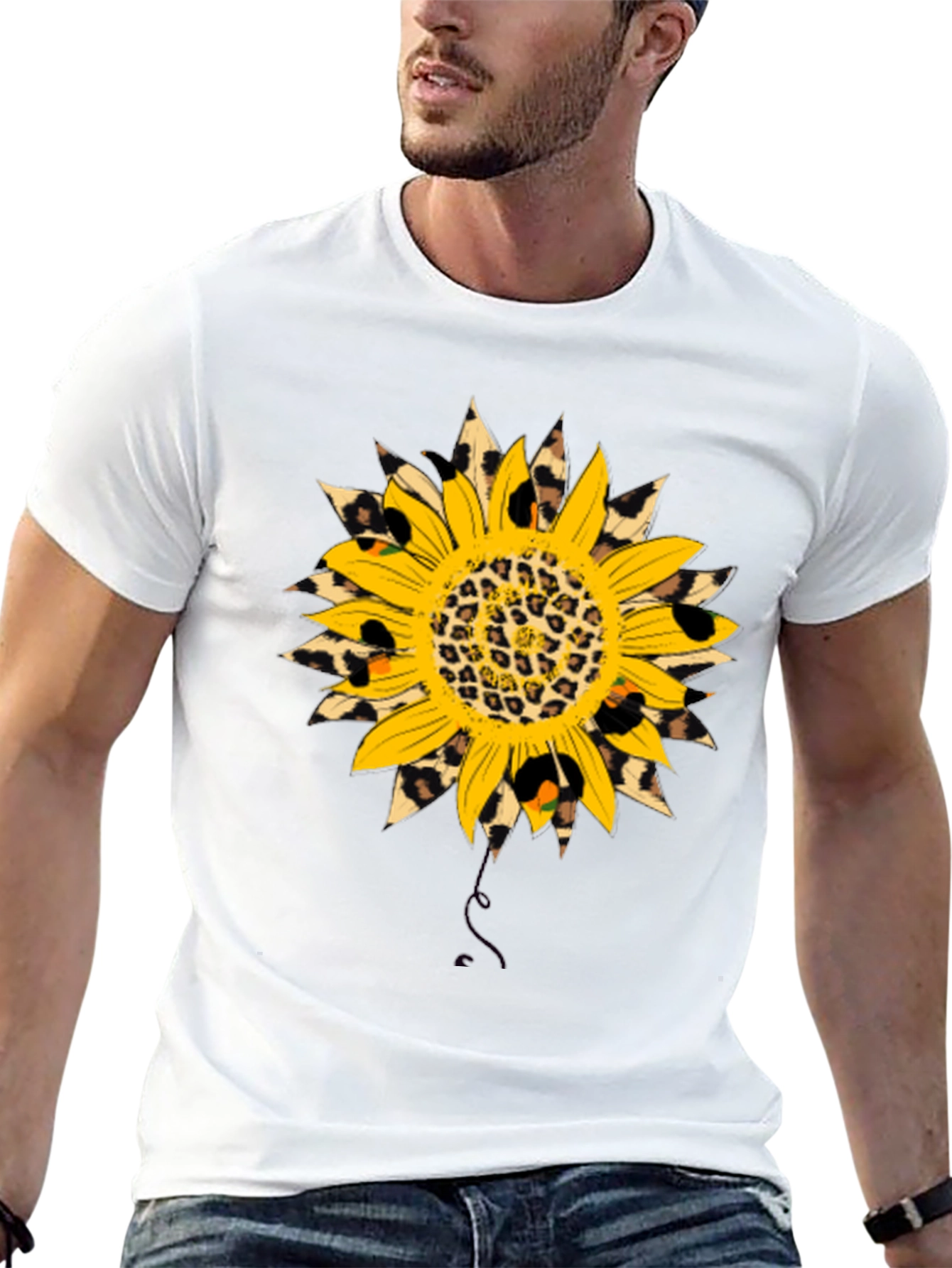 Sunflower Leopard Print Graphic Tee