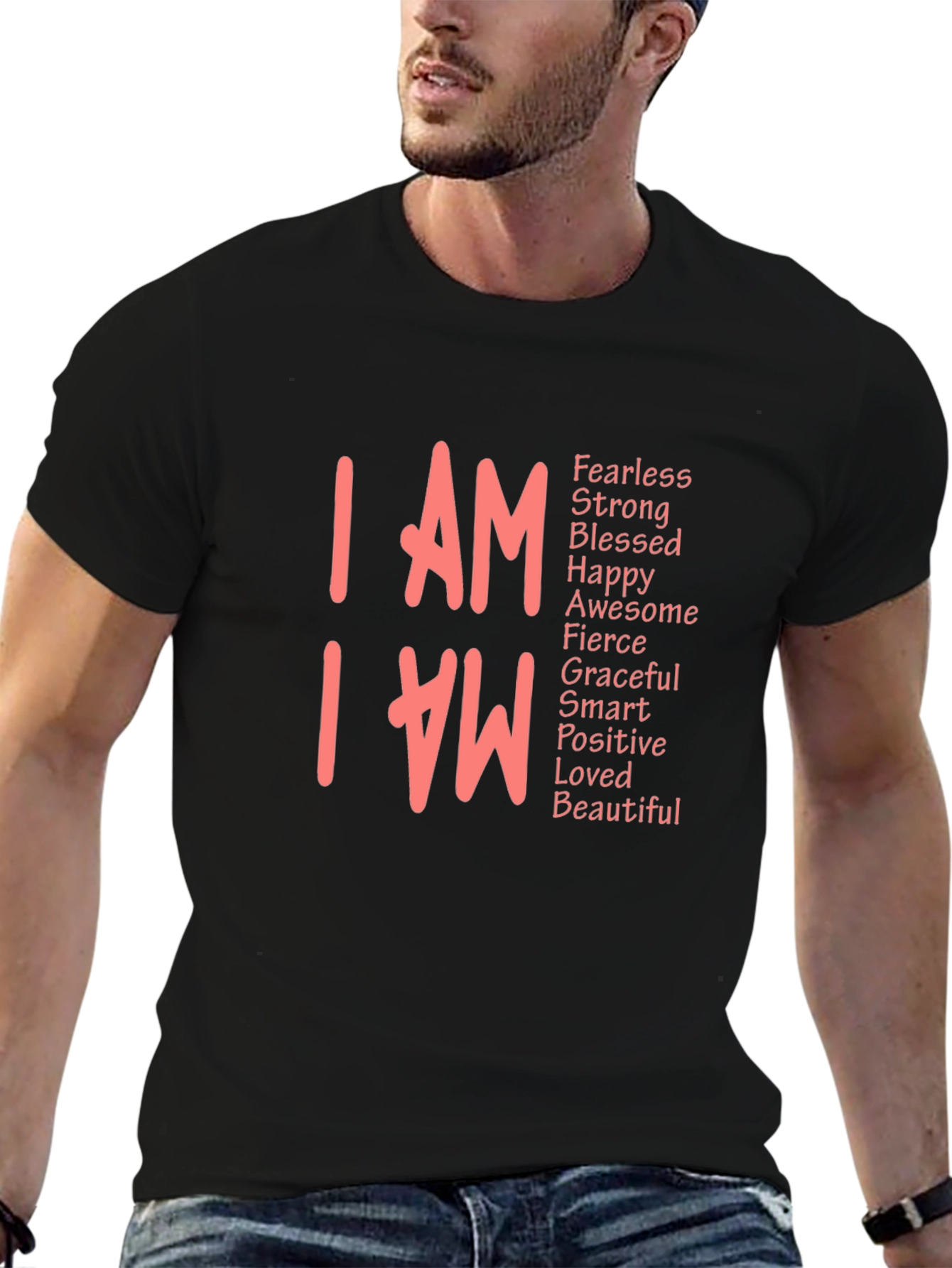 I AM Affirmation Tee - Fearless Strong Beautiful
