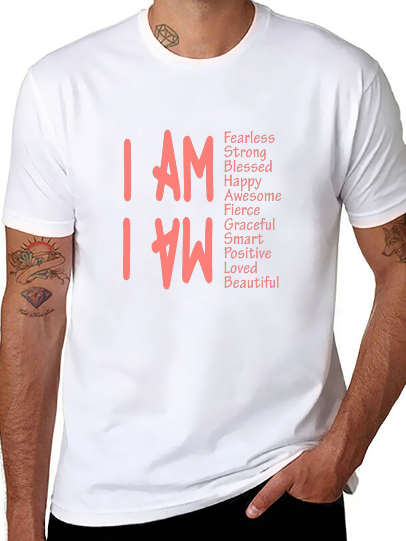 I AM Affirmation Tee - Fearless Strong Beautiful