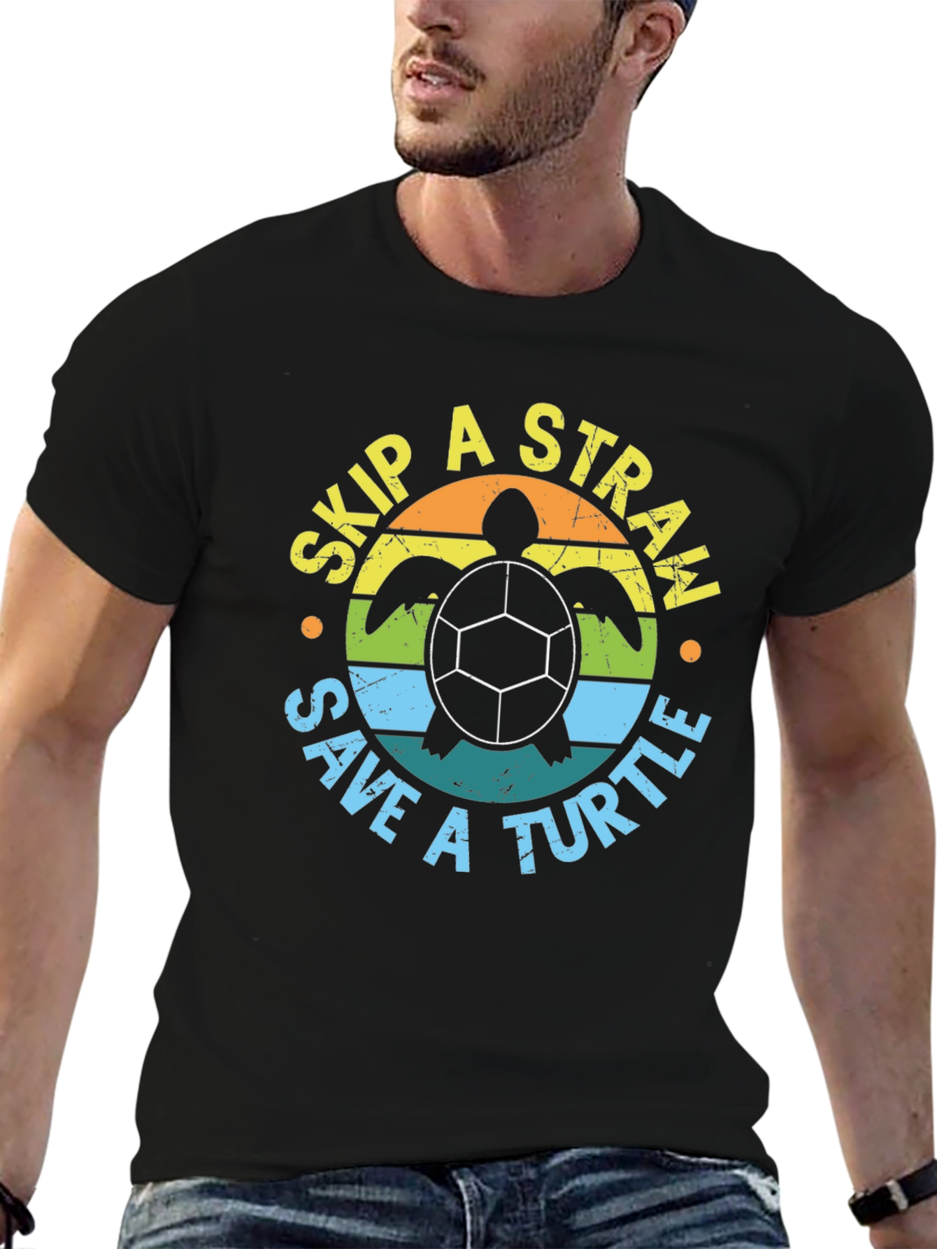 Skip a Straw Save a Turtle Graphic Tee
