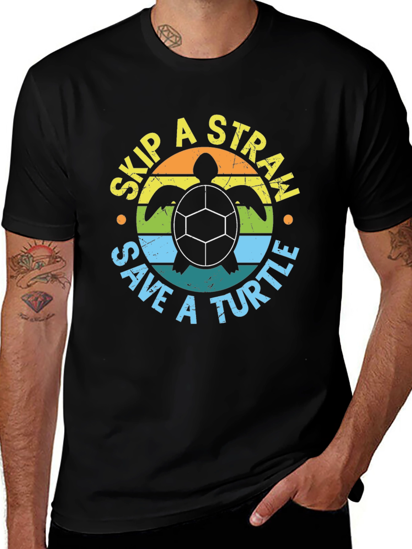 Skip a Straw Save a Turtle Graphic Tee