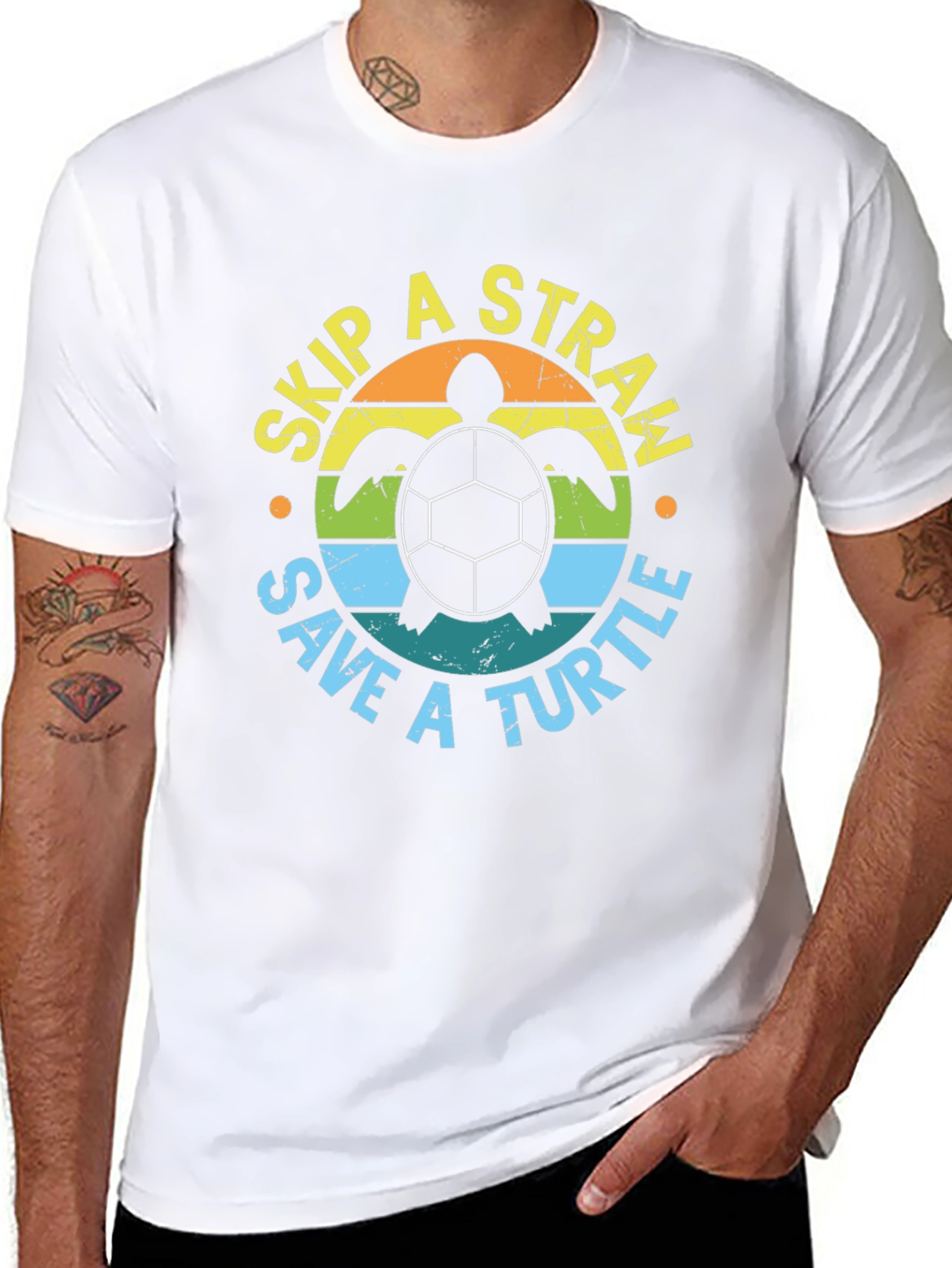 Skip a Straw Save a Turtle Graphic Tee