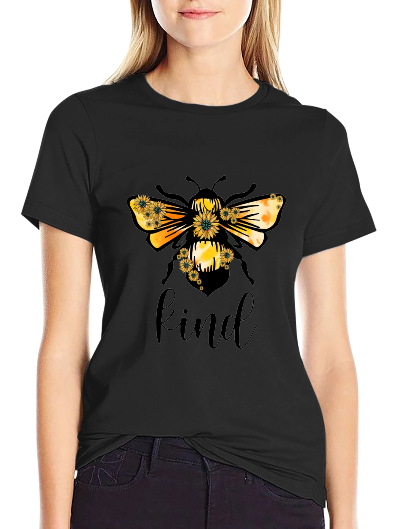 Bee Kind T-Shirt - Black Graphic Tee
