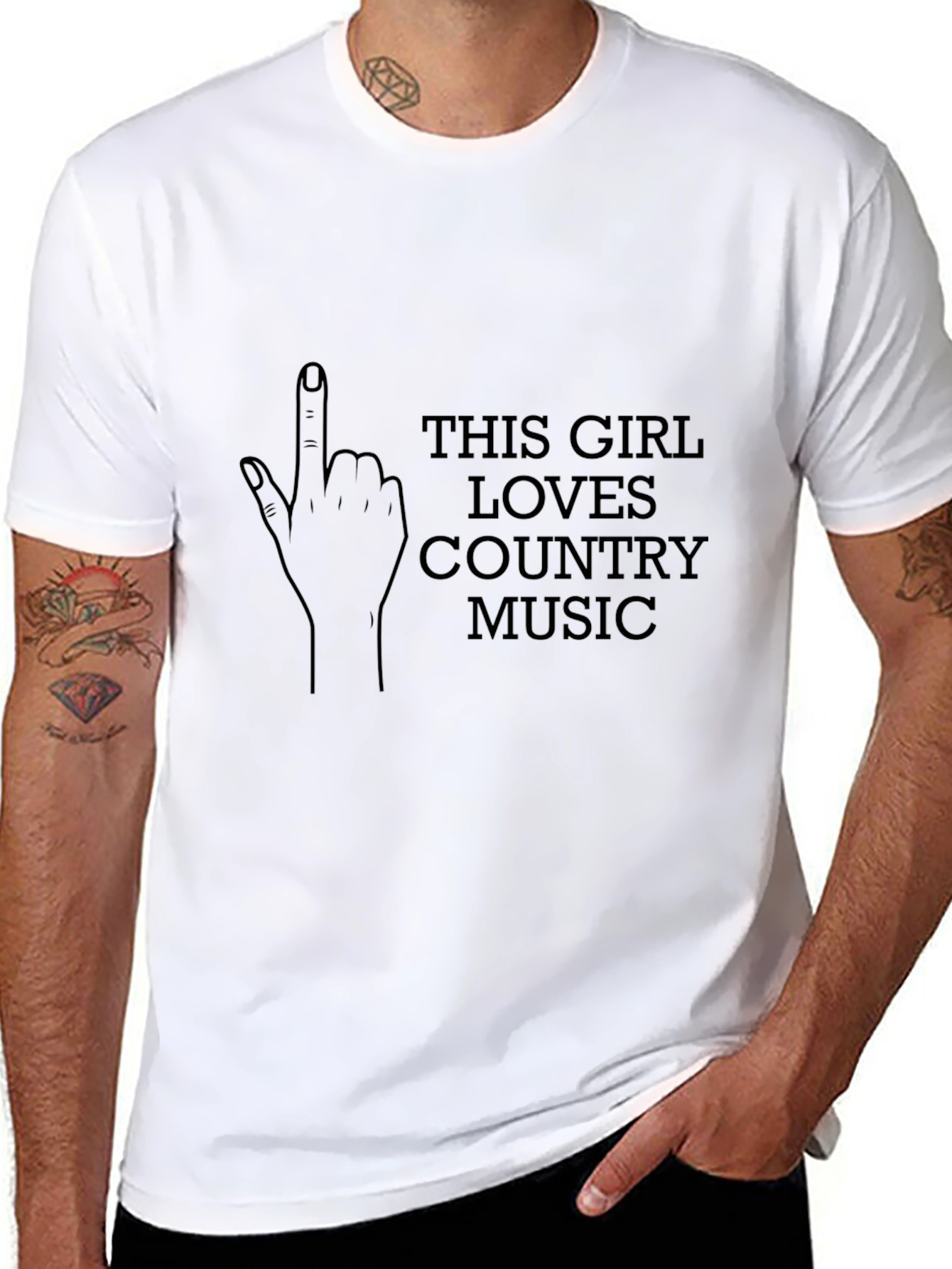 Country Music Lover T-Shirt - Black Graphic Tee