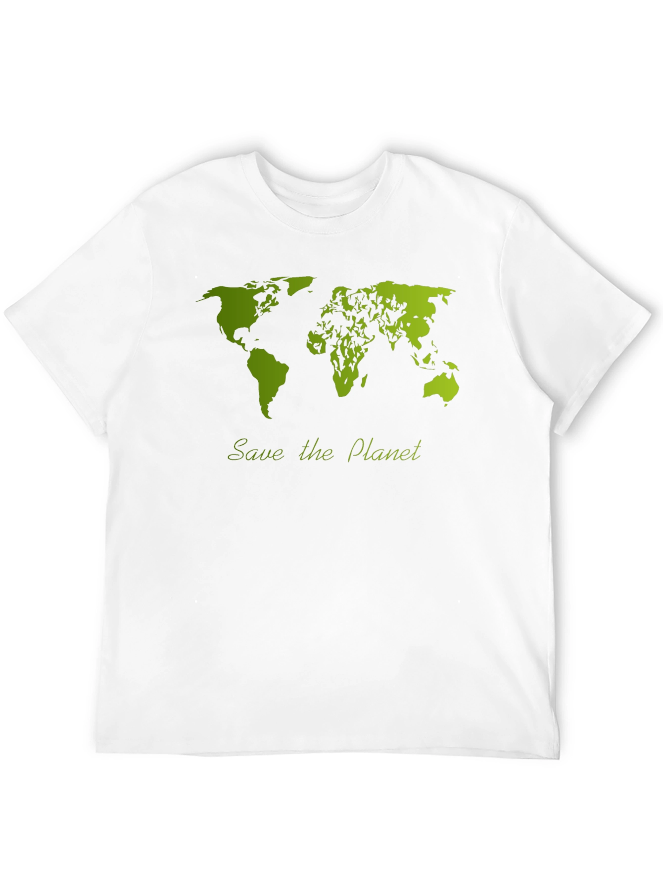Save the Planet World Map Graphic T-Shirt