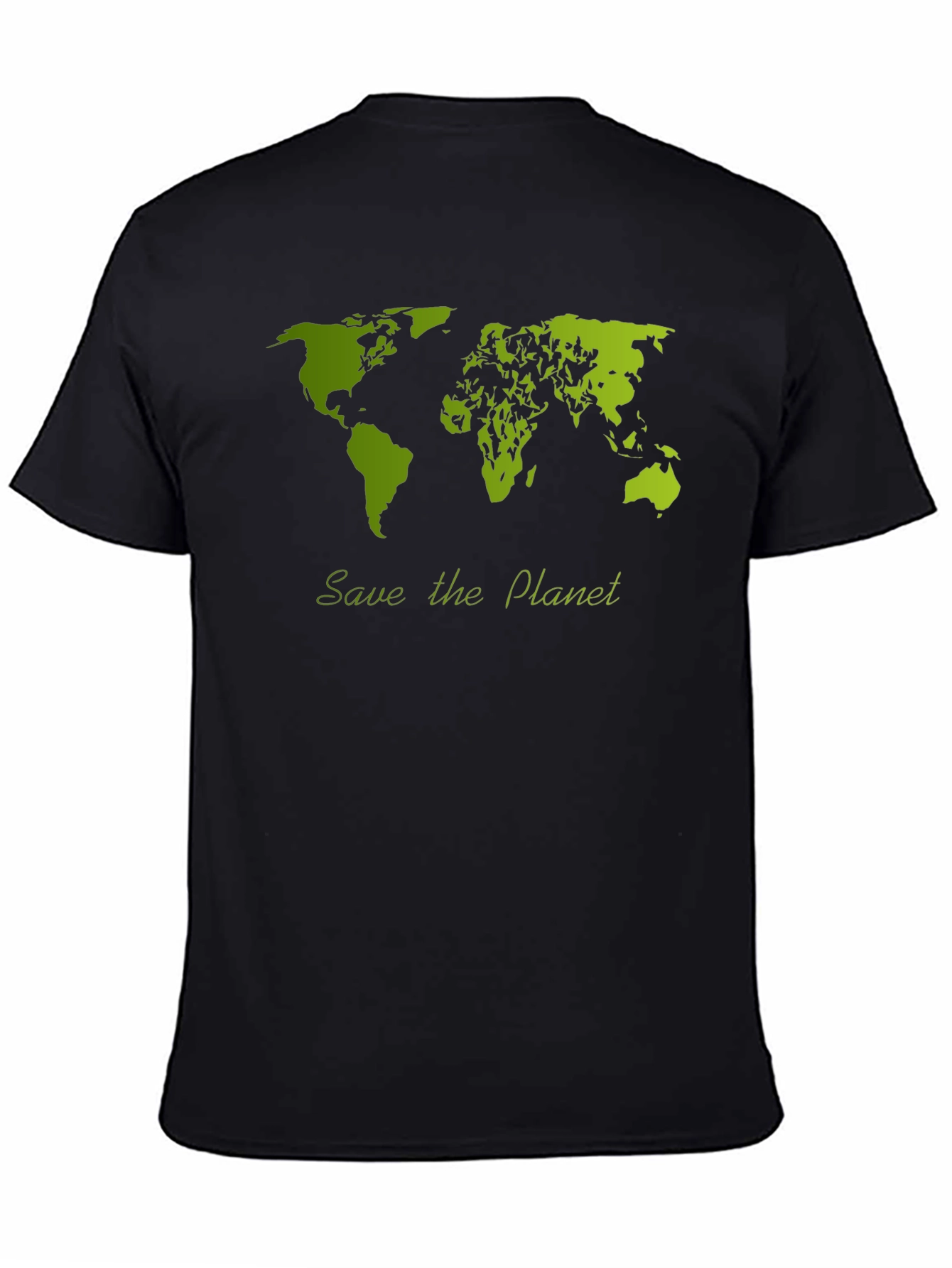Save the Planet World Map Graphic T-Shirt