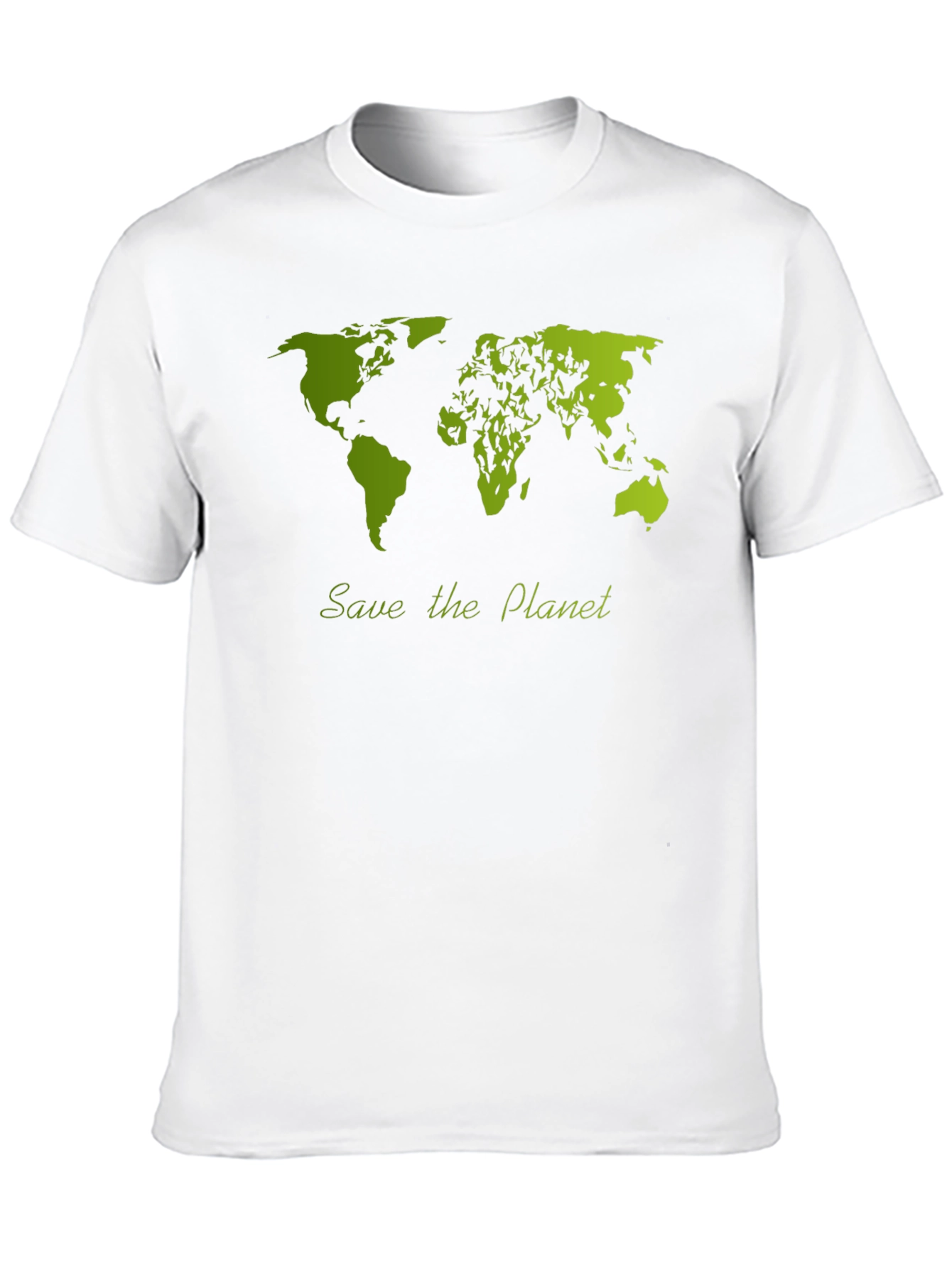 Save the Planet World Map Graphic T-Shirt