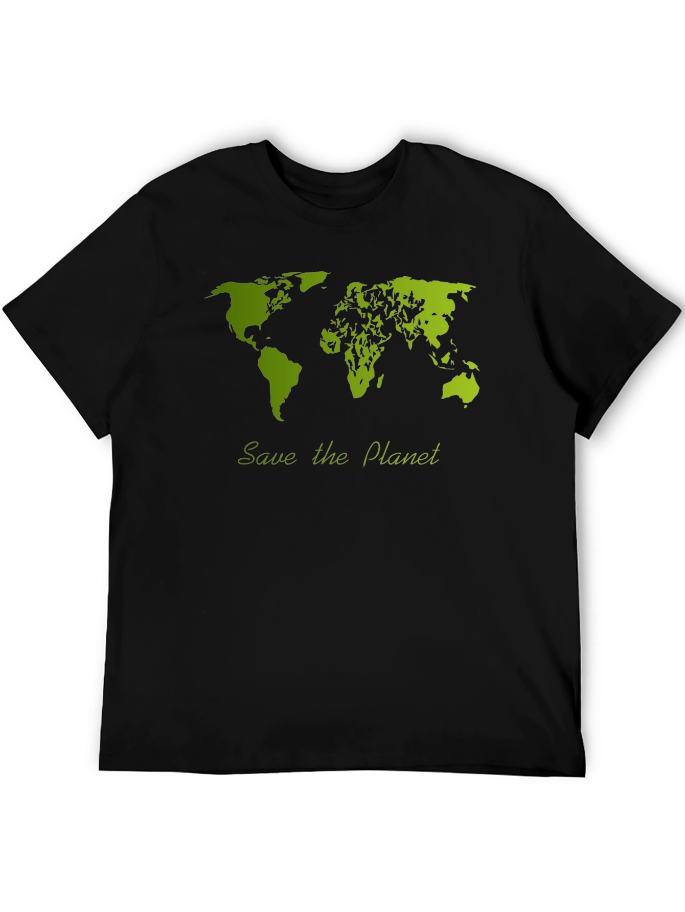 Save the Planet World Map Graphic T-Shirt