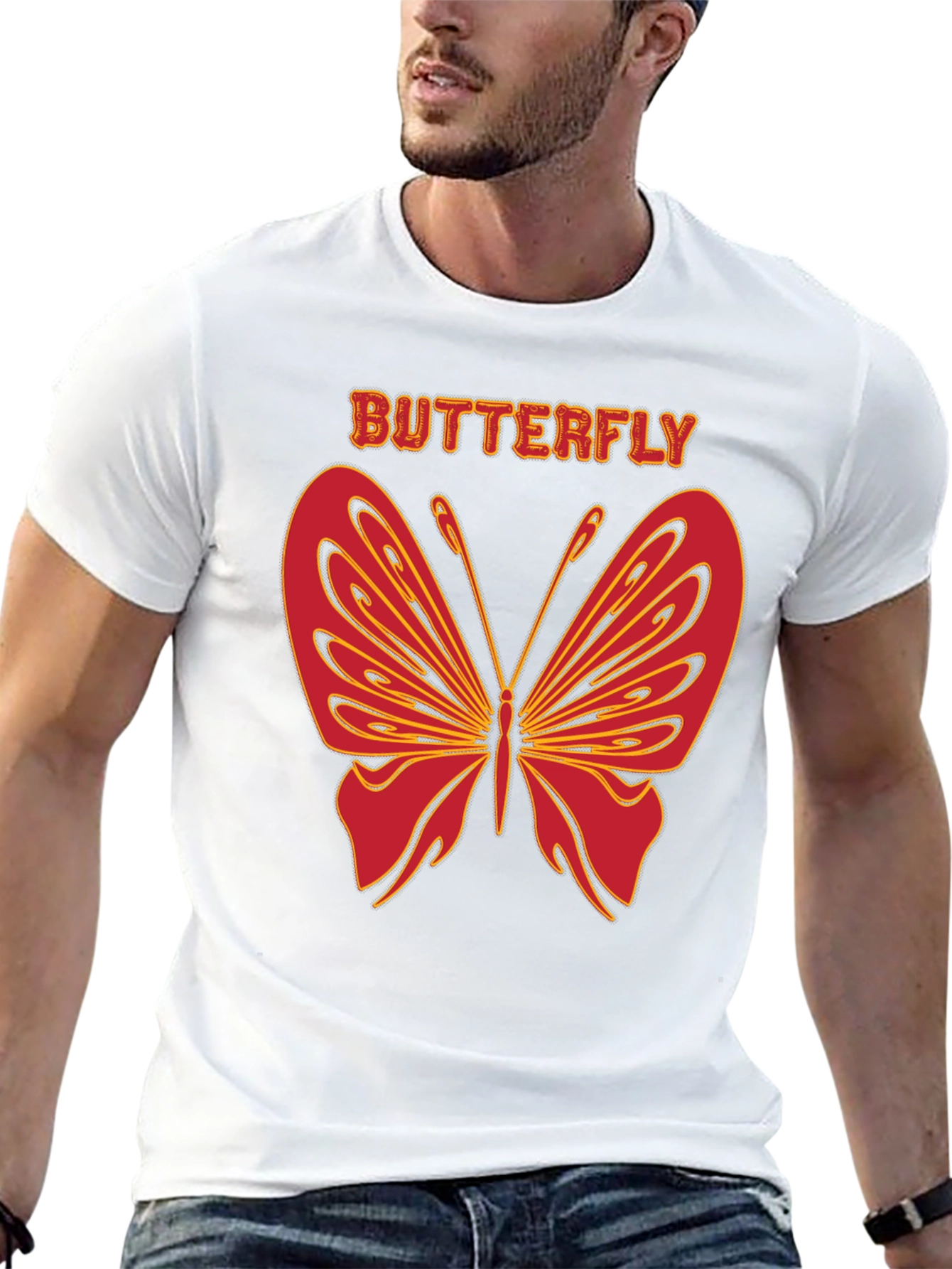 Butterfly Graphic Print T-Shirt