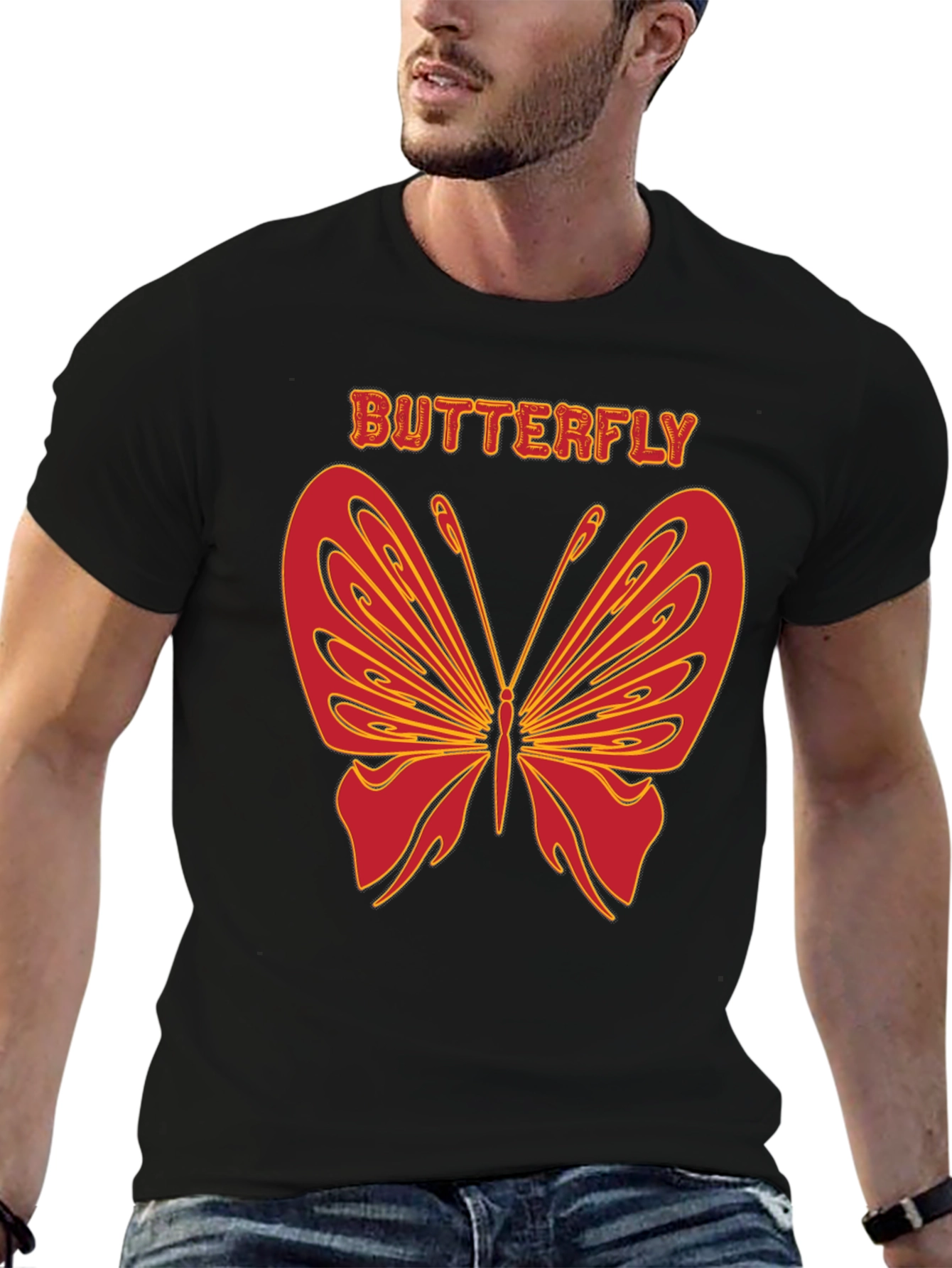 Butterfly Graphic Print T-Shirt