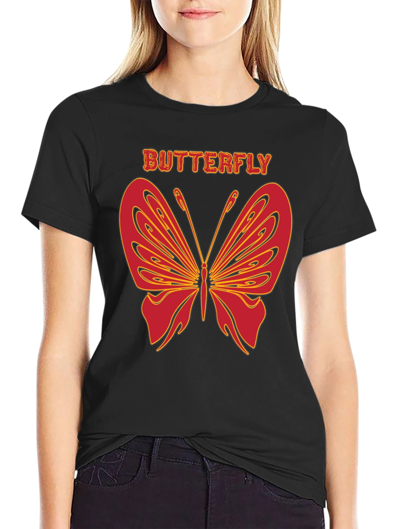 Butterfly Graphic Print T-Shirt