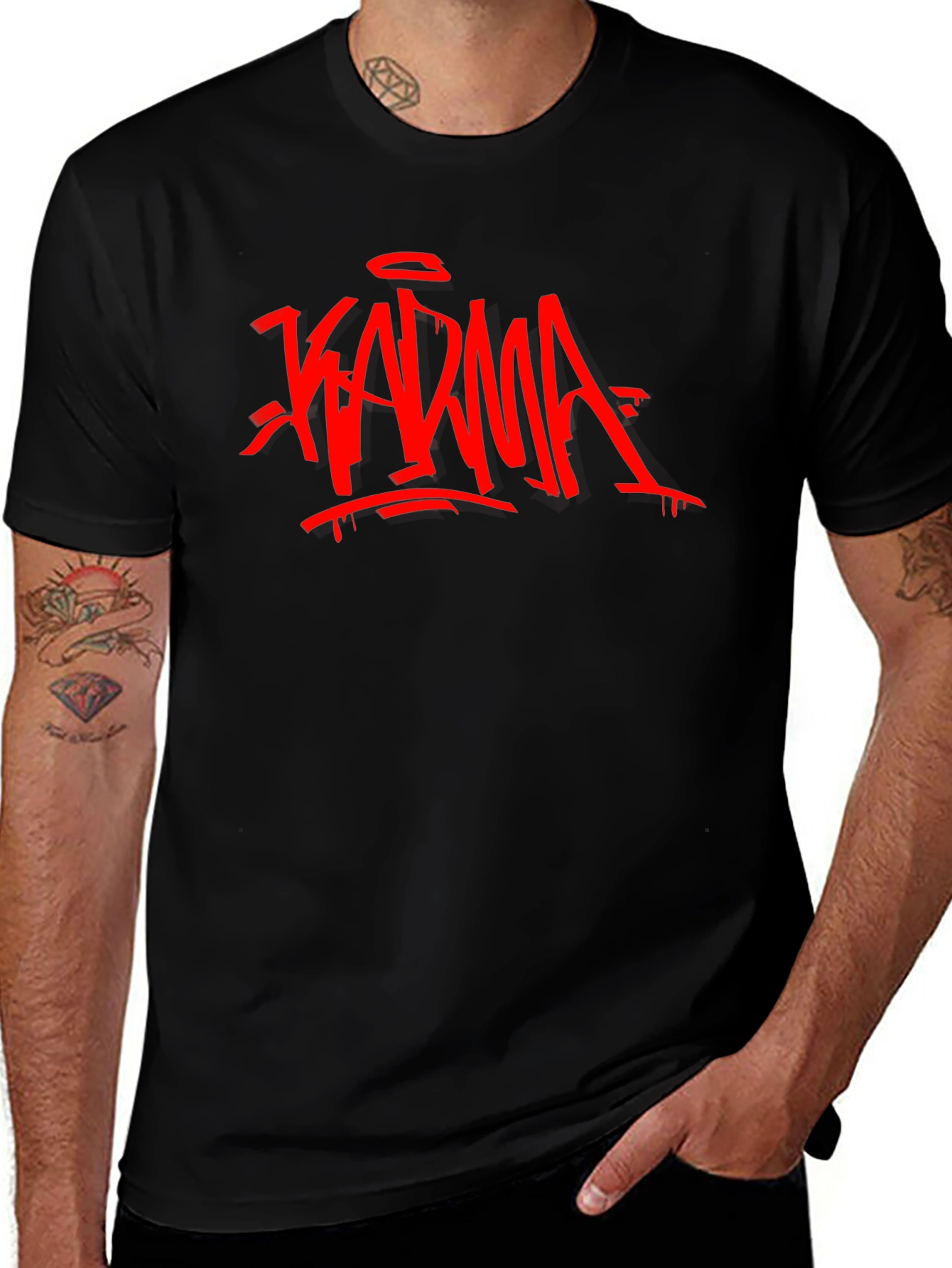 Karma Graffiti Black T-Shirt