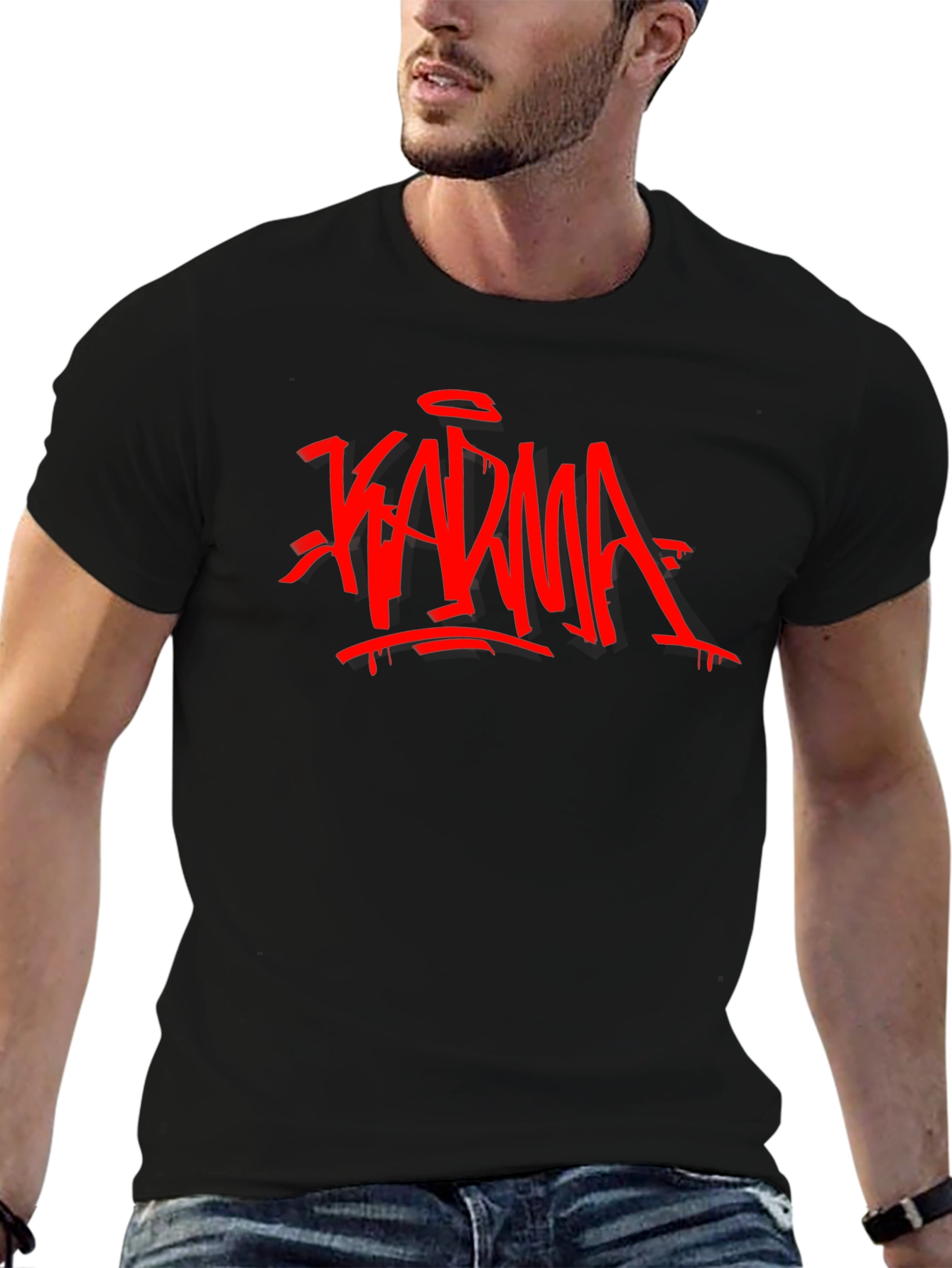 Karma Graffiti Black T-Shirt