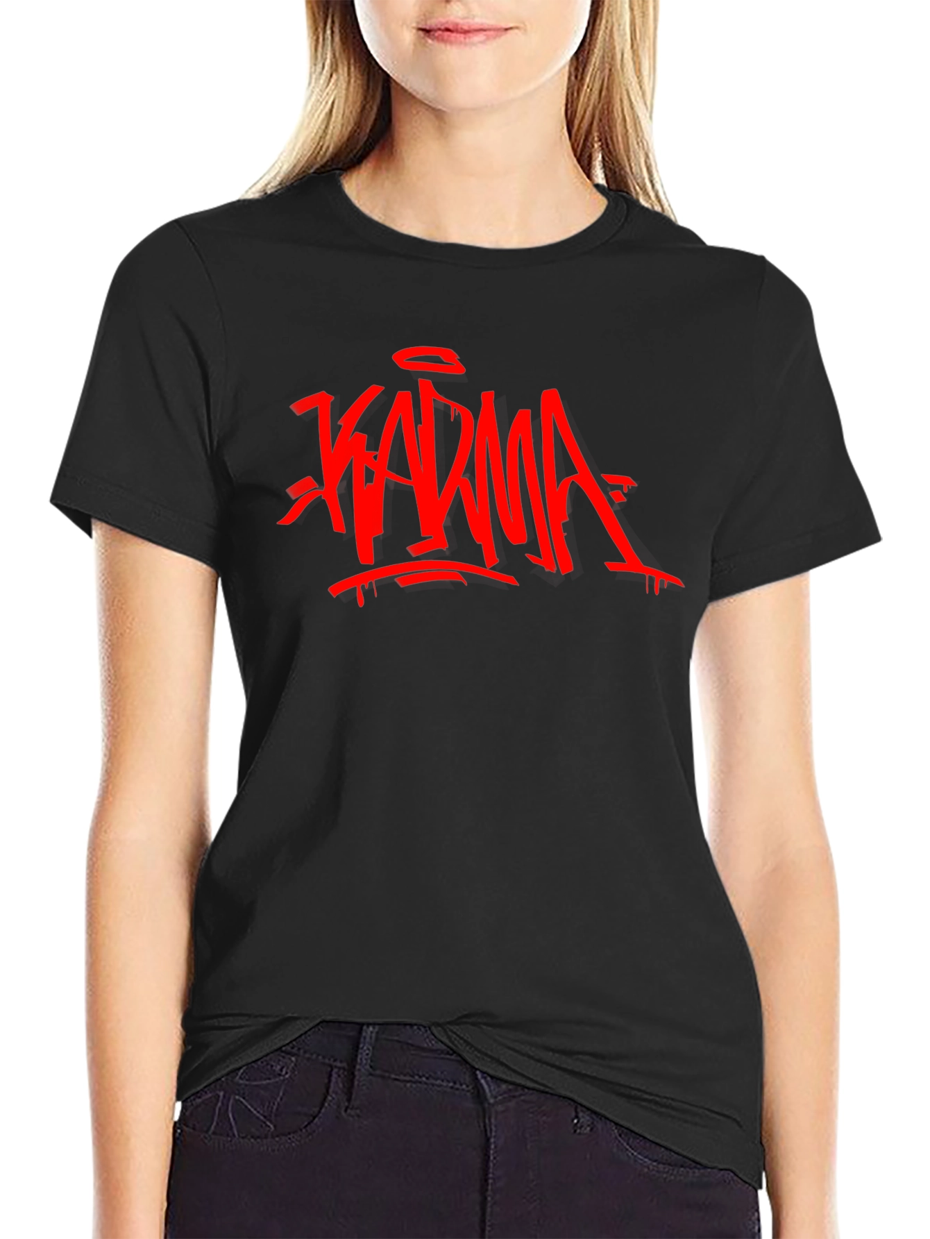 Karma Graffiti Black T-Shirt