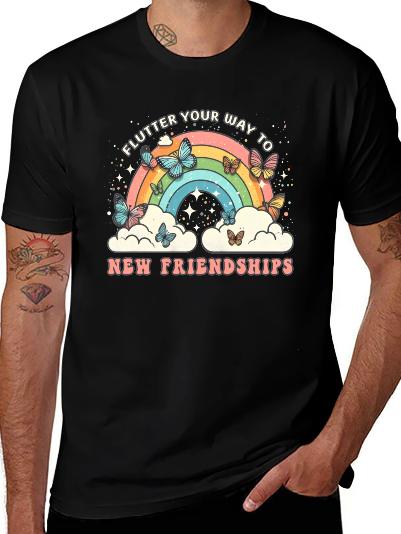 Flutter Rainbow Friendship T-Shirt