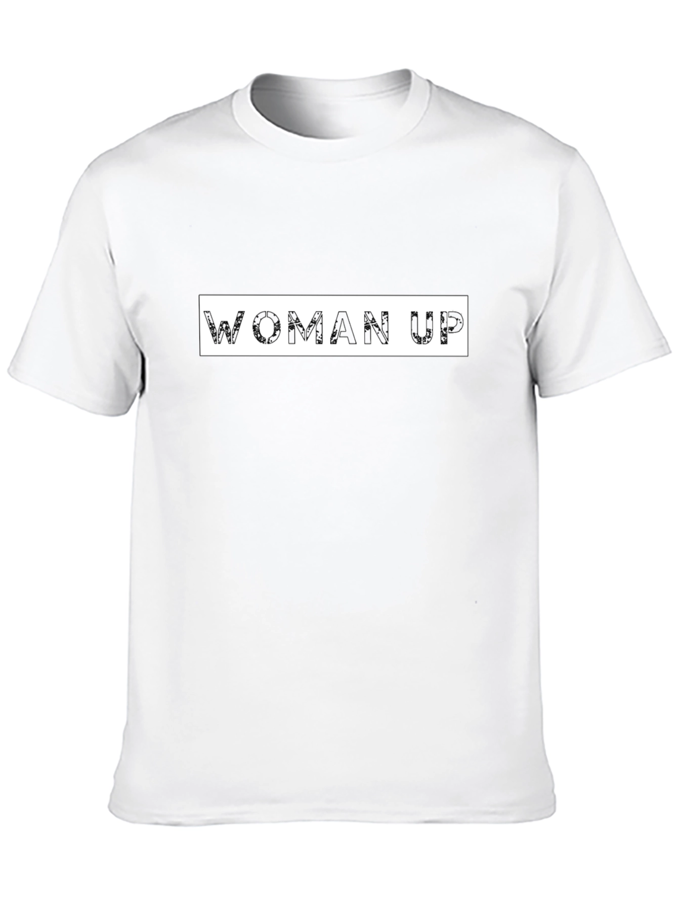 Woman Up Black Graphic Tee - Motivational T-Shirt