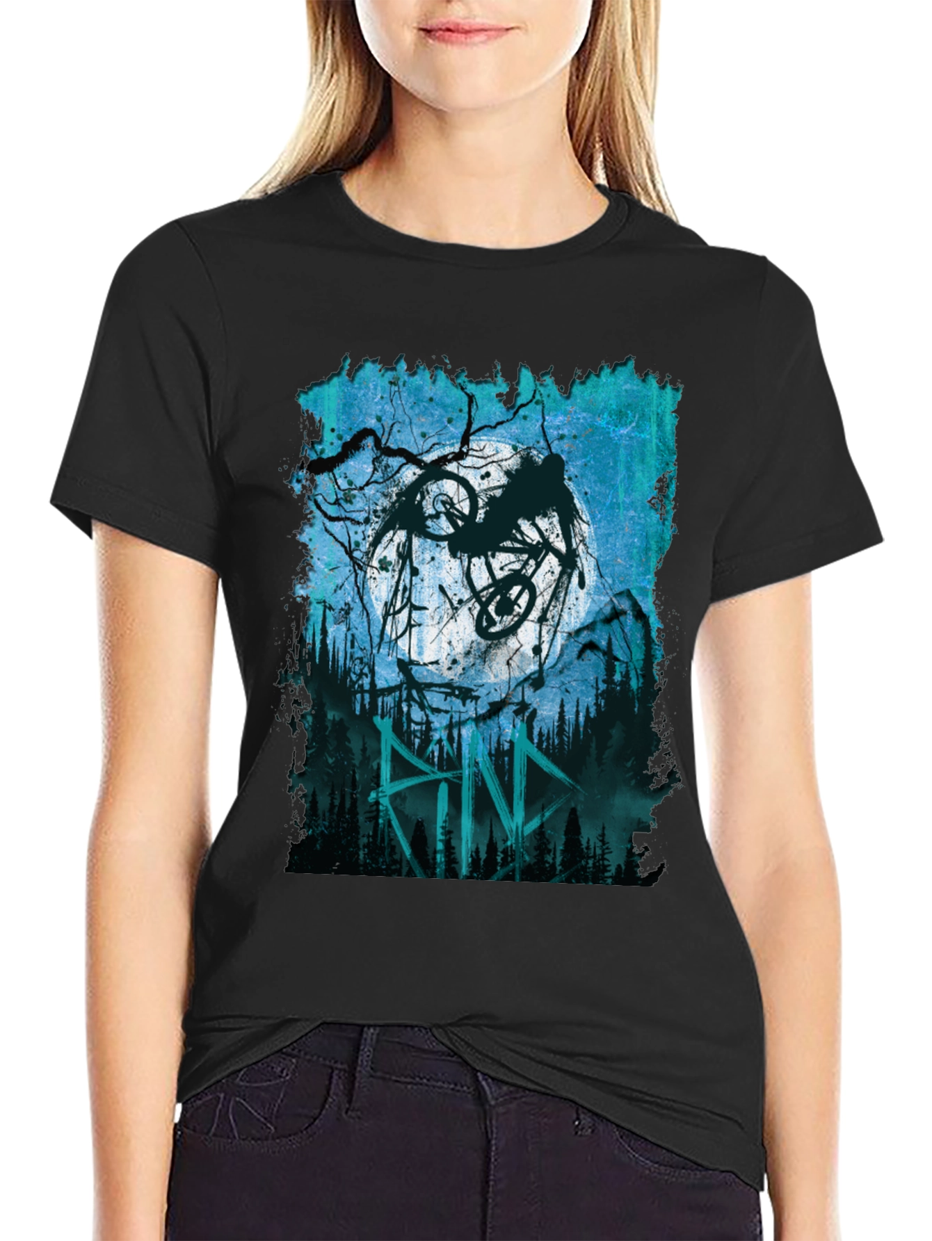 Biking Moonlight Tee