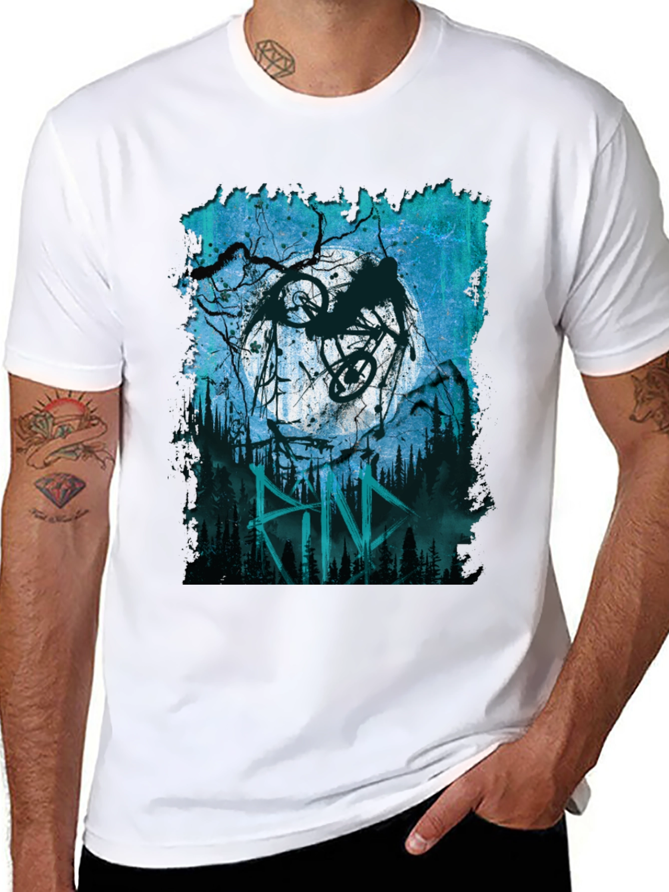 Biking Moonlight Tee