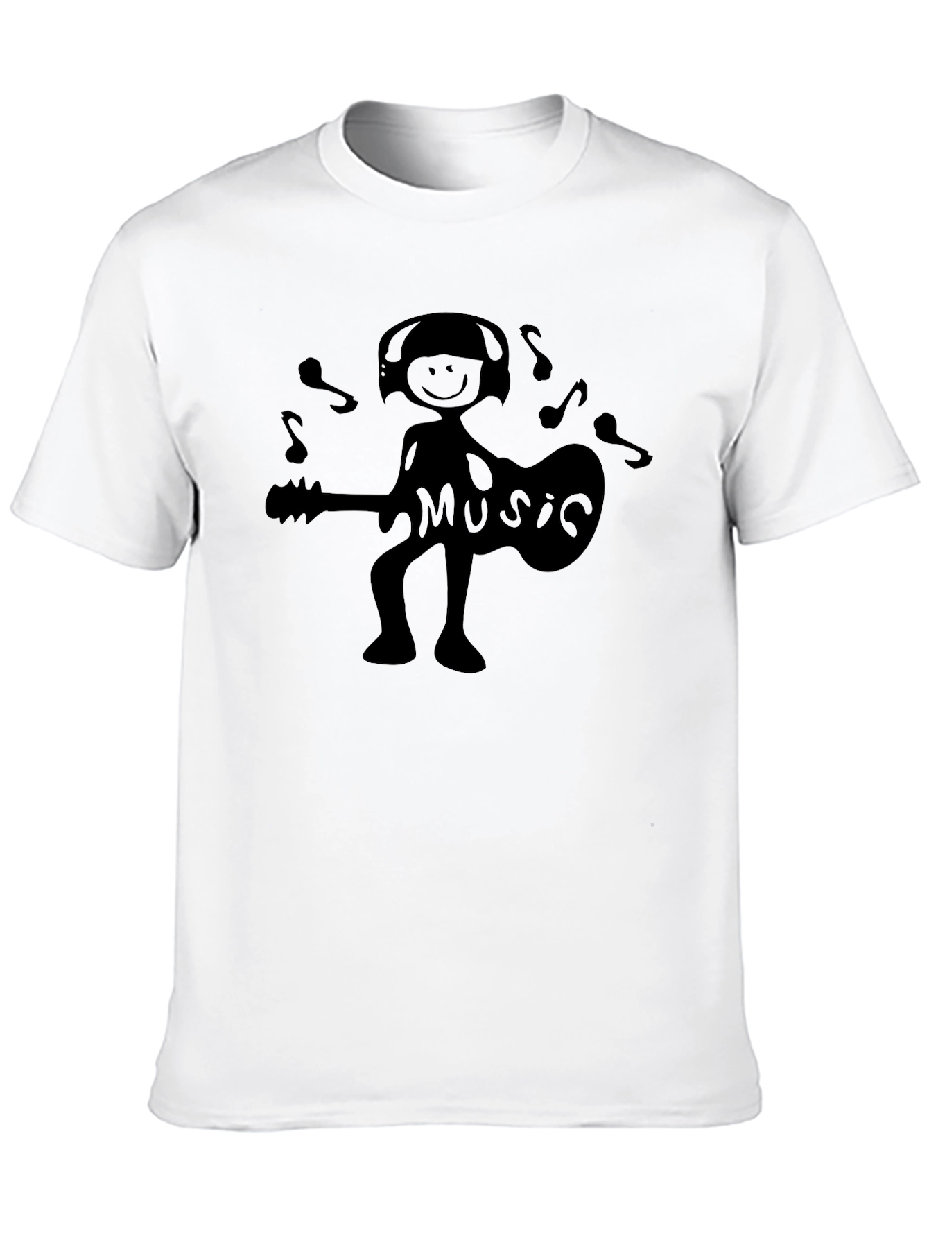 Music Lover Graphic Black T-Shirt
