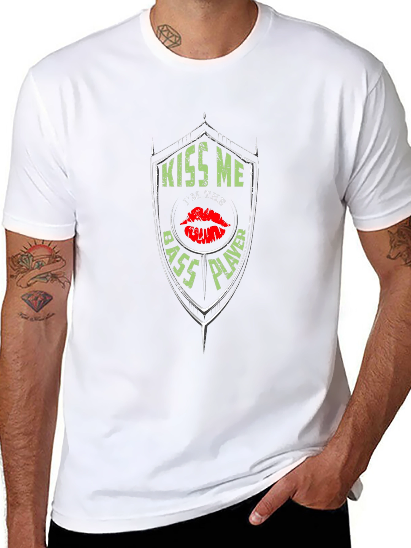 Kiss Me Im the Bass Player Graphic T-Shirt