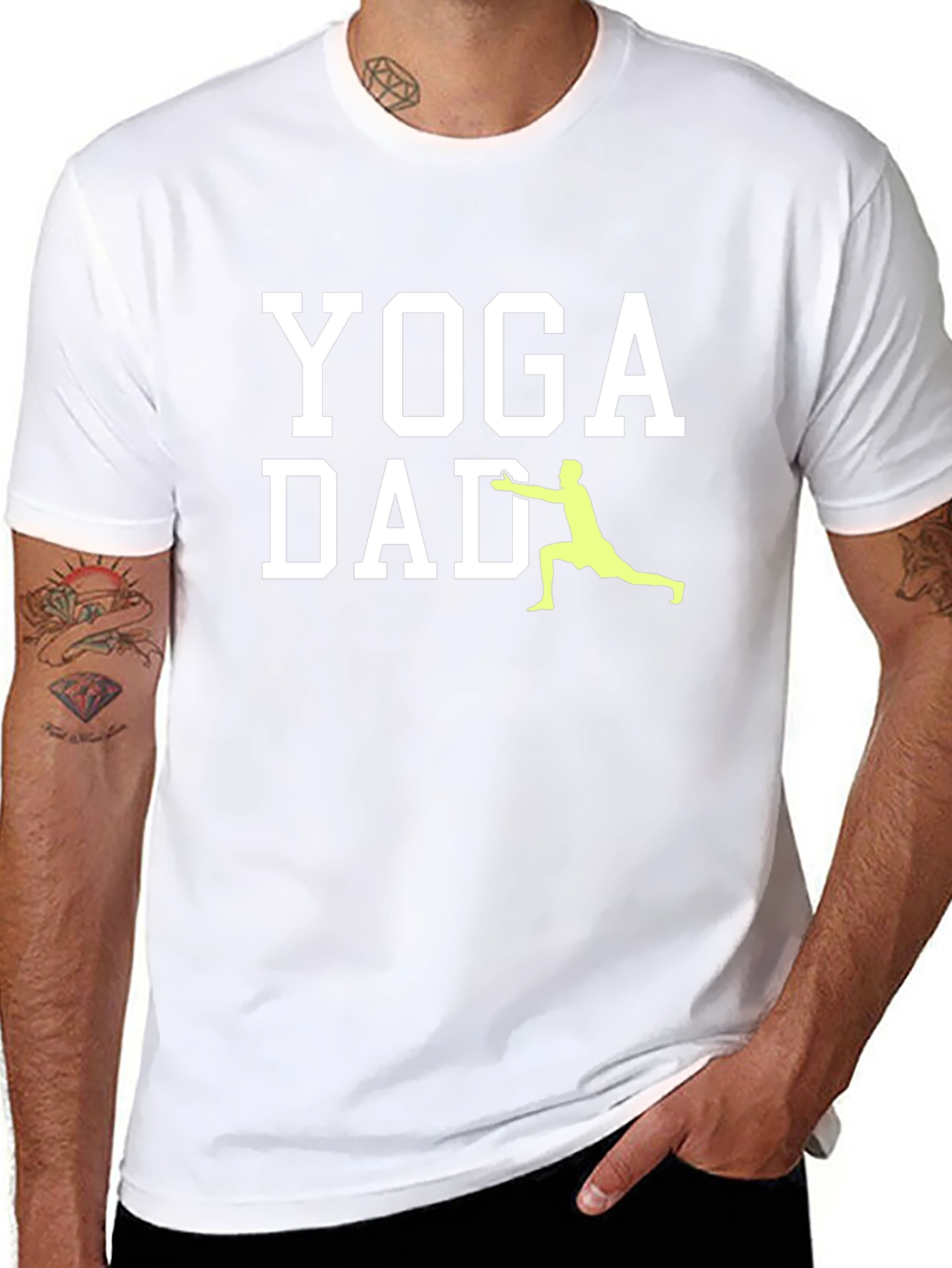 Yoga Dad Graphic Tee - Black Cotton T-Shirt